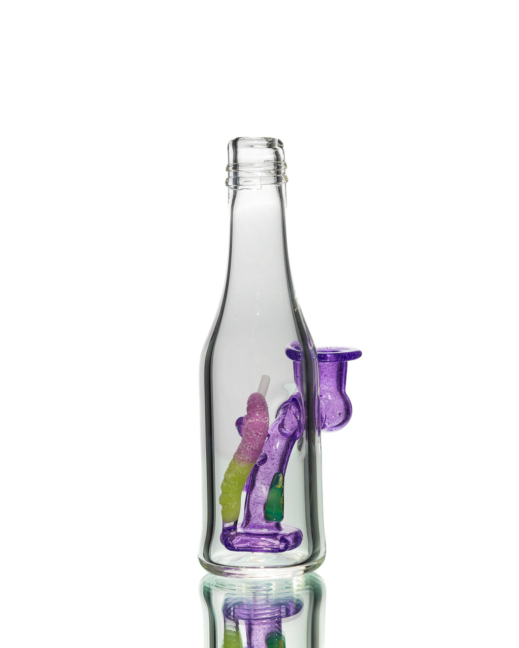 Emperial Glass - Lollipop & Sour Worm Bottle Jammer - Purple