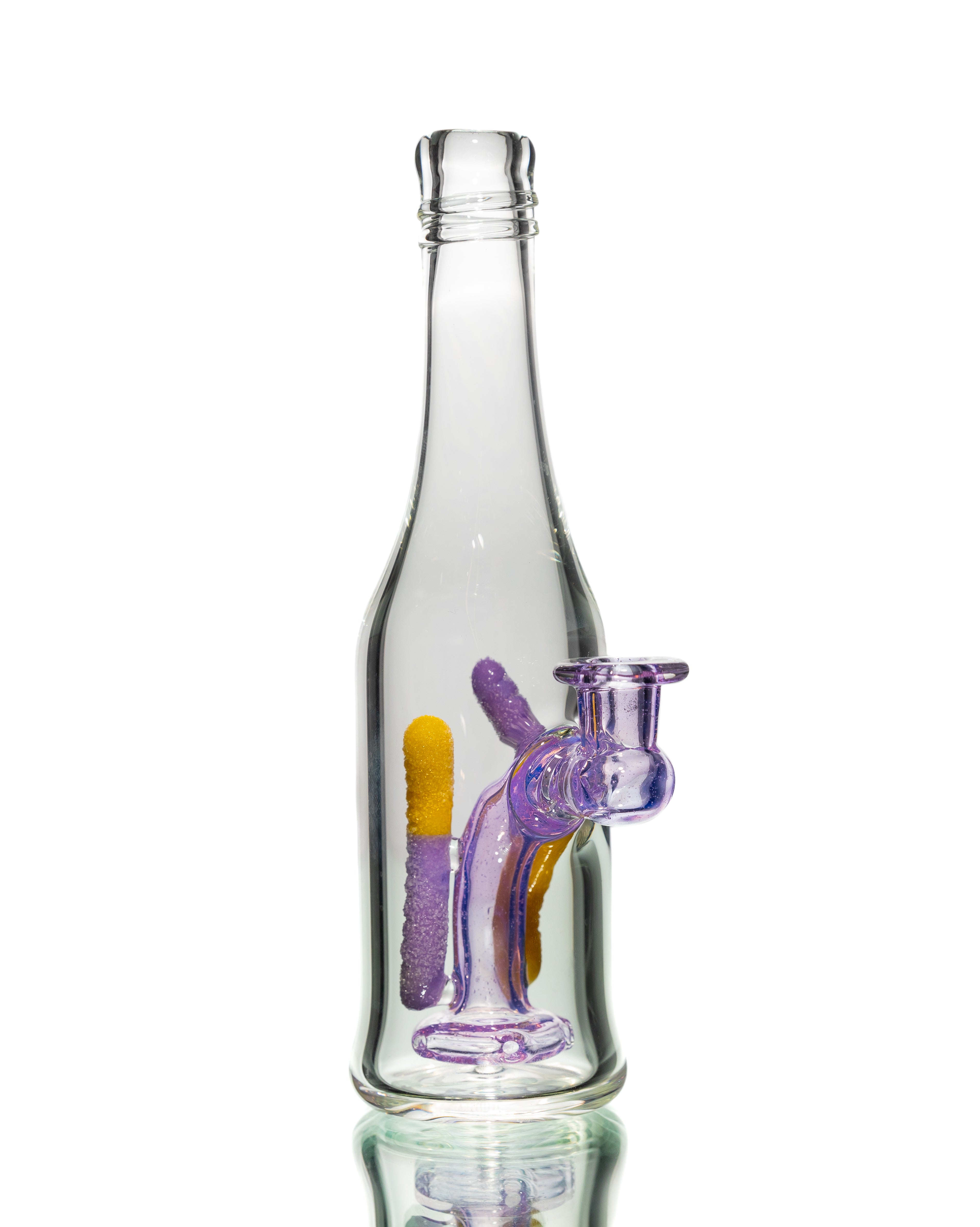 Emperial Glass - Sour Worm Bottle Jammer -  Purple Lollipop & Lemon Drop