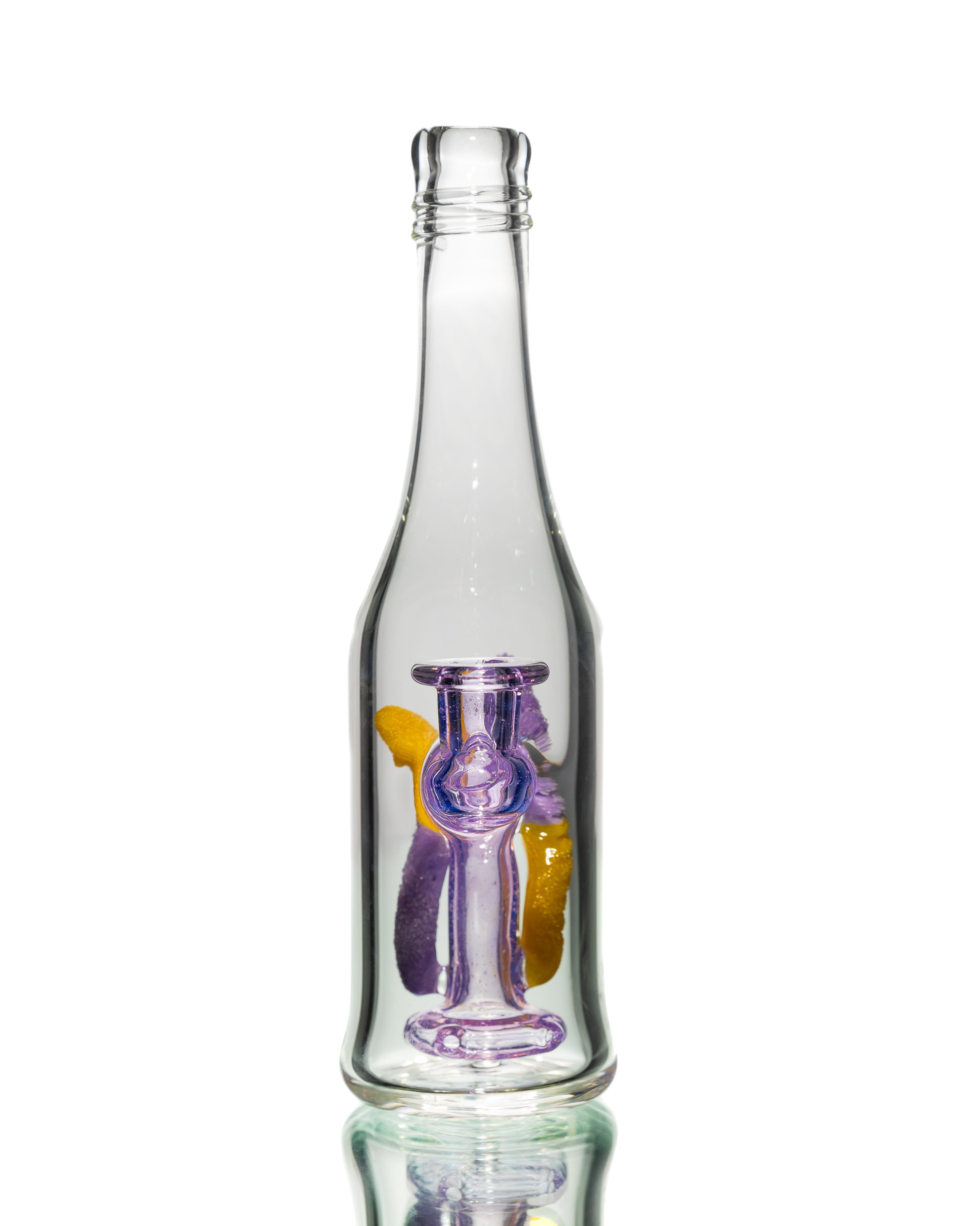 Emperial Glass - Sour Worm Bottle Jammer -  Purple Lollipop & Lemon Drop