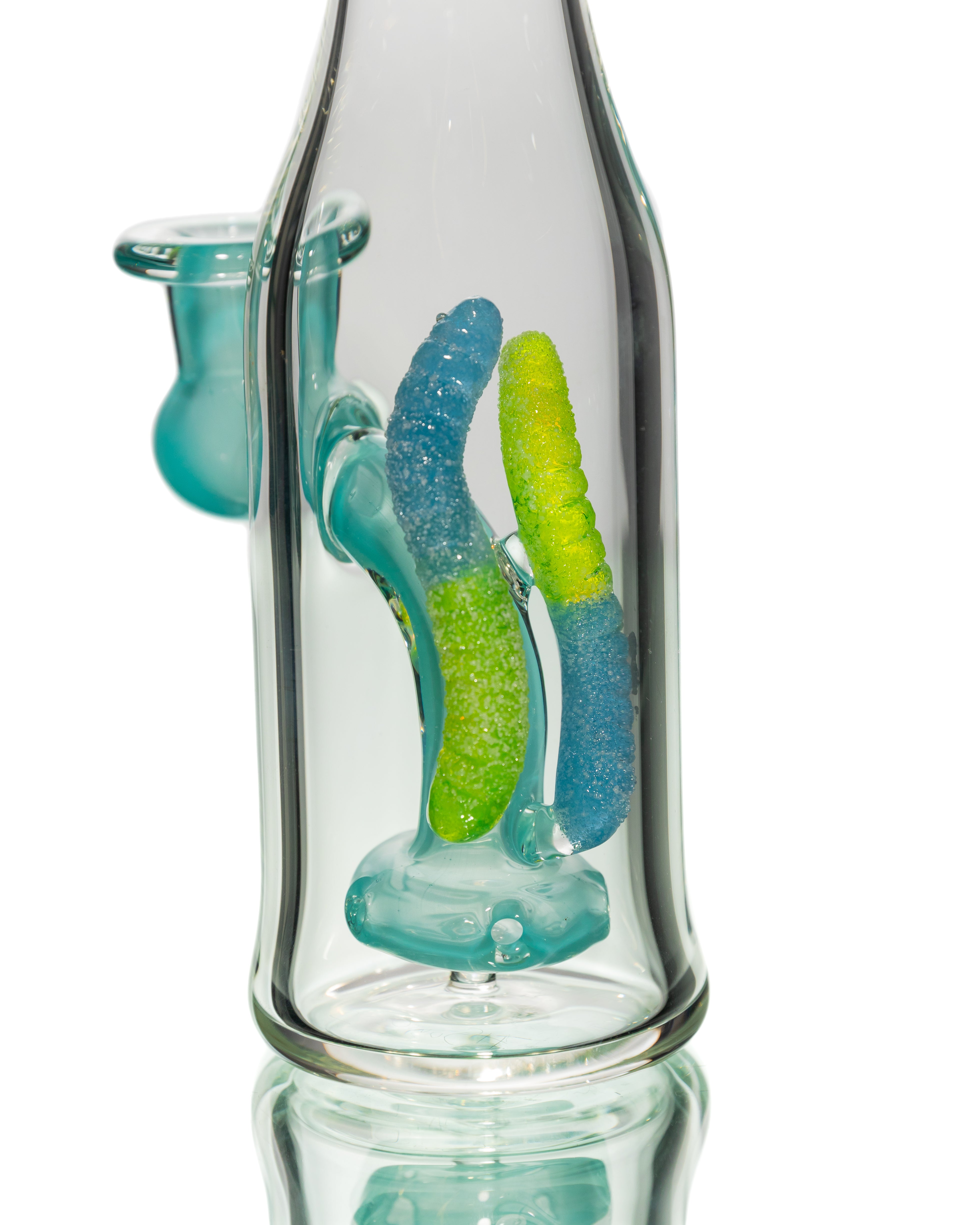 Emperial Glass - Sour Worm Bottle Jammer - Really Teally & Green Slyme