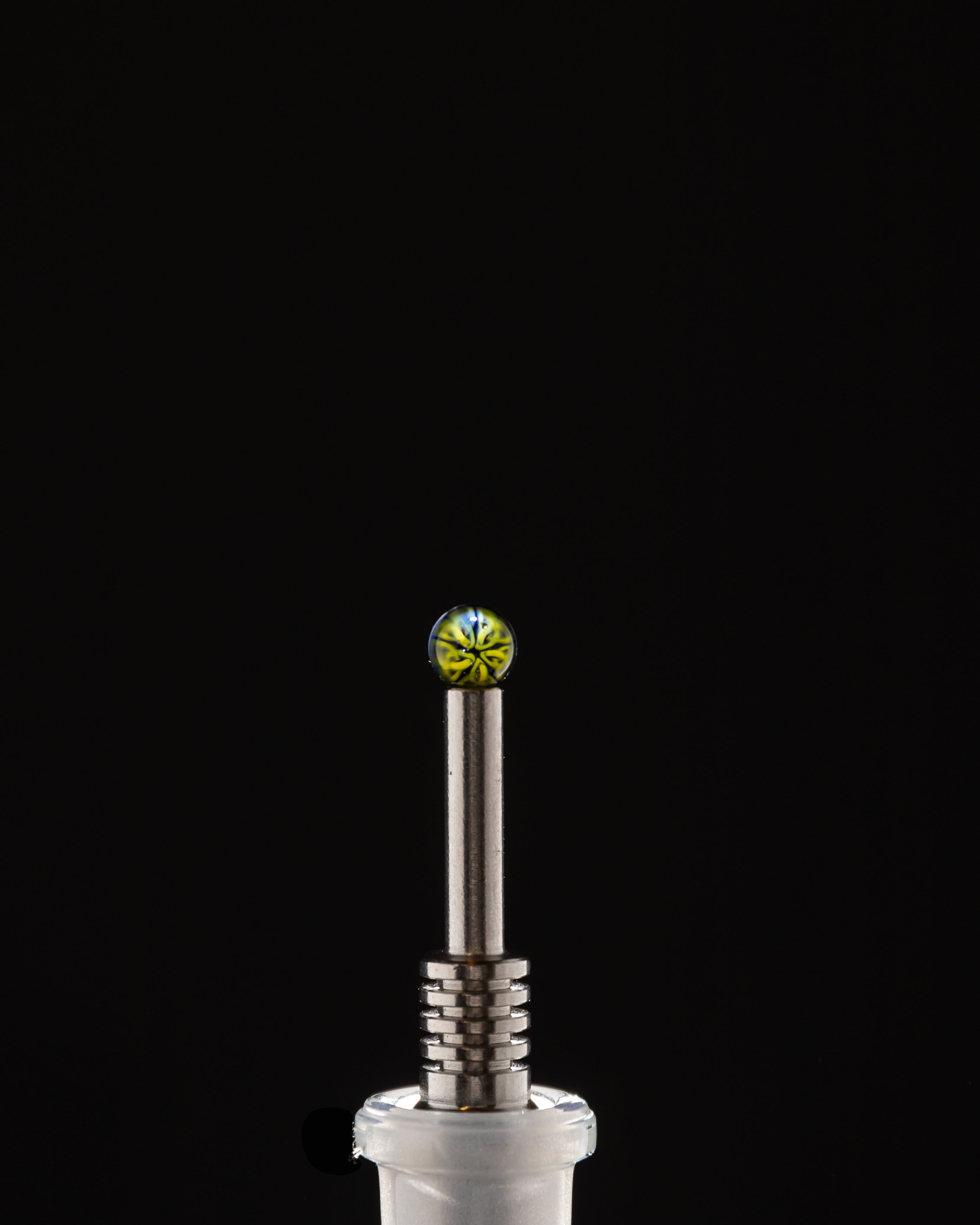 Steve Hulsebos Glass - Milli Terp Pearl 6mm (Neon Green and Black)