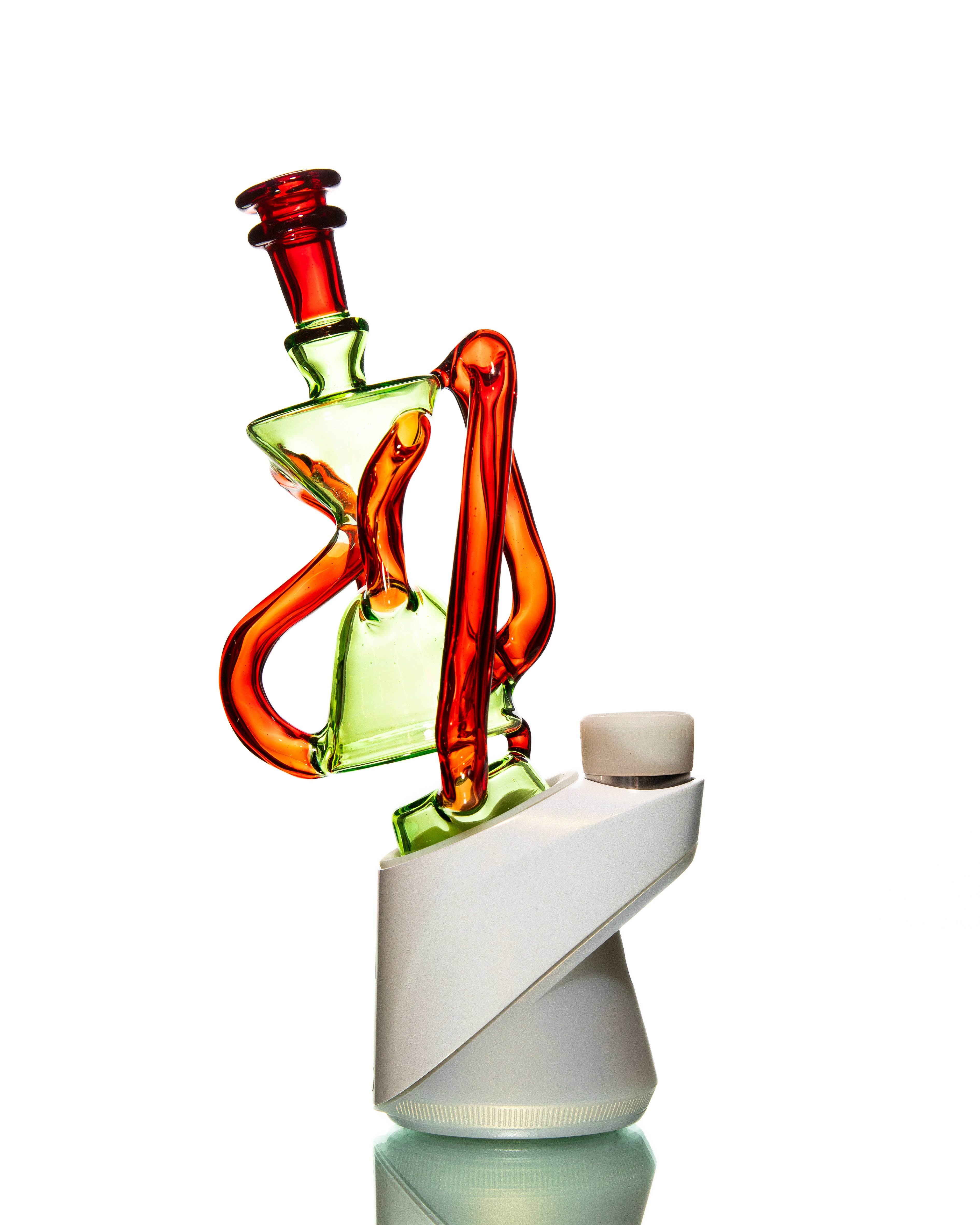 ManChild Glass - Puffco Duel Floater - Absinthe & Orange Elvis