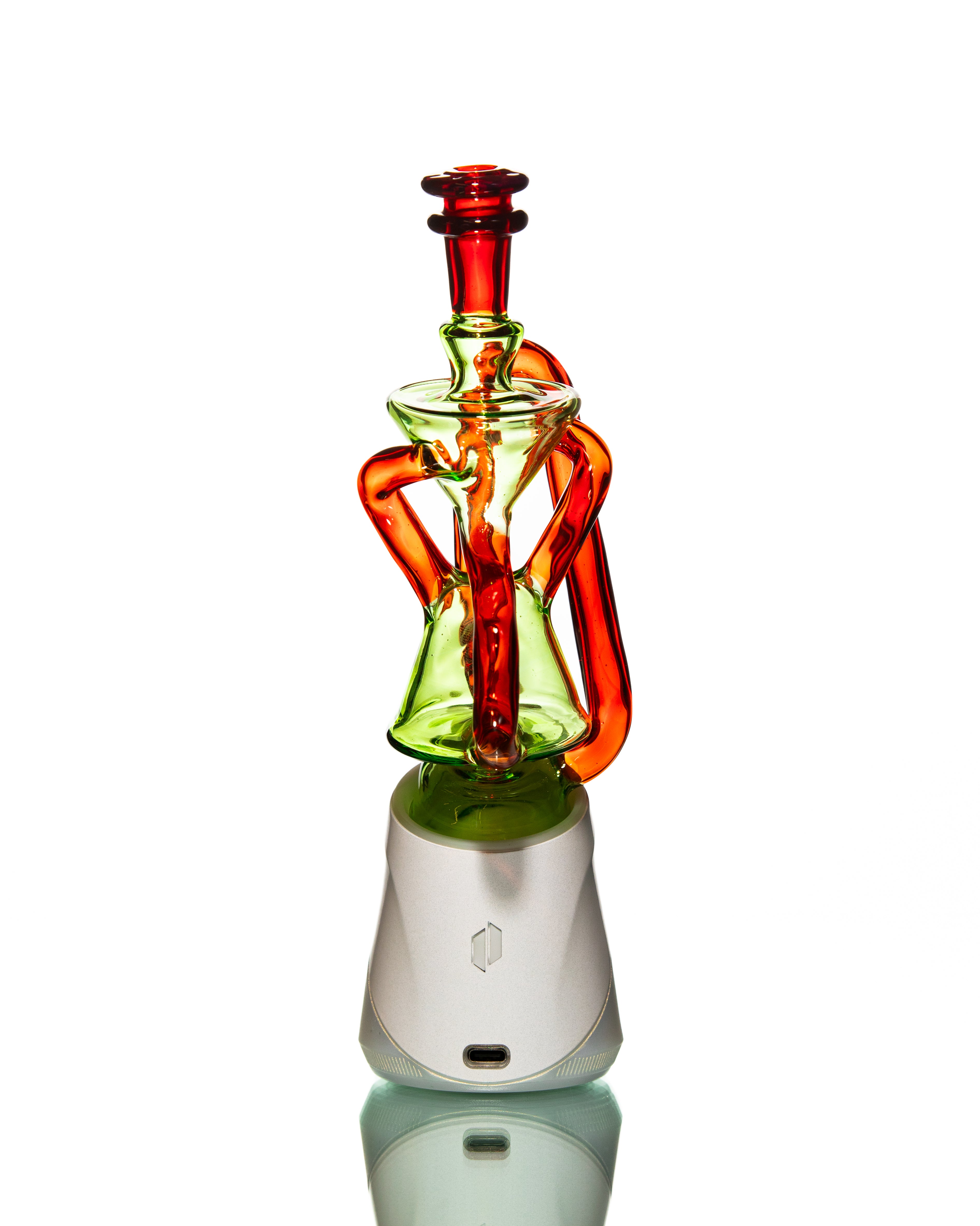 ManChild Glass - Absinthe & Orange Elvis Puffco Duel Floater