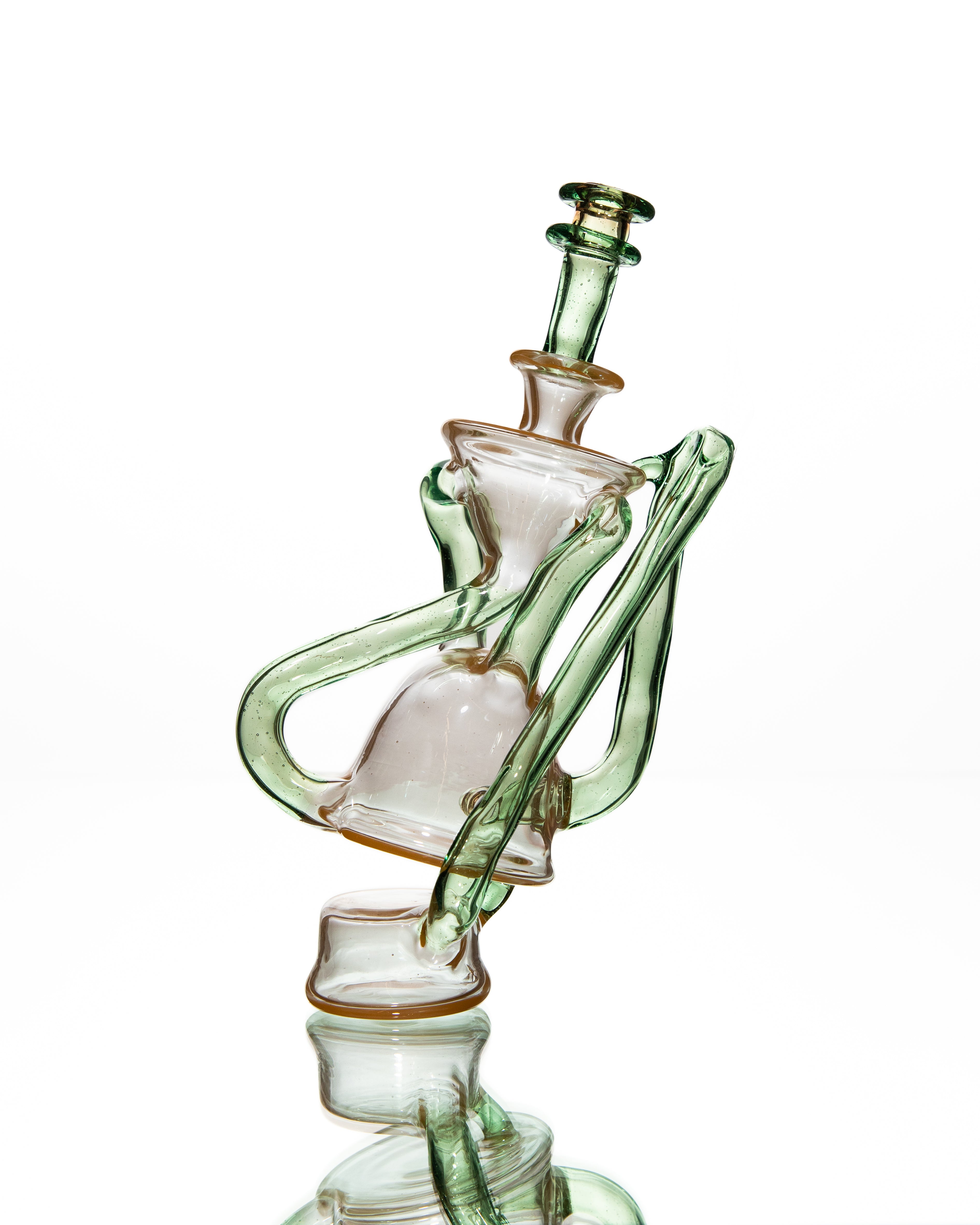 ManChild Glass - Peach & Hydra Puffco Duel Floater (CFL)