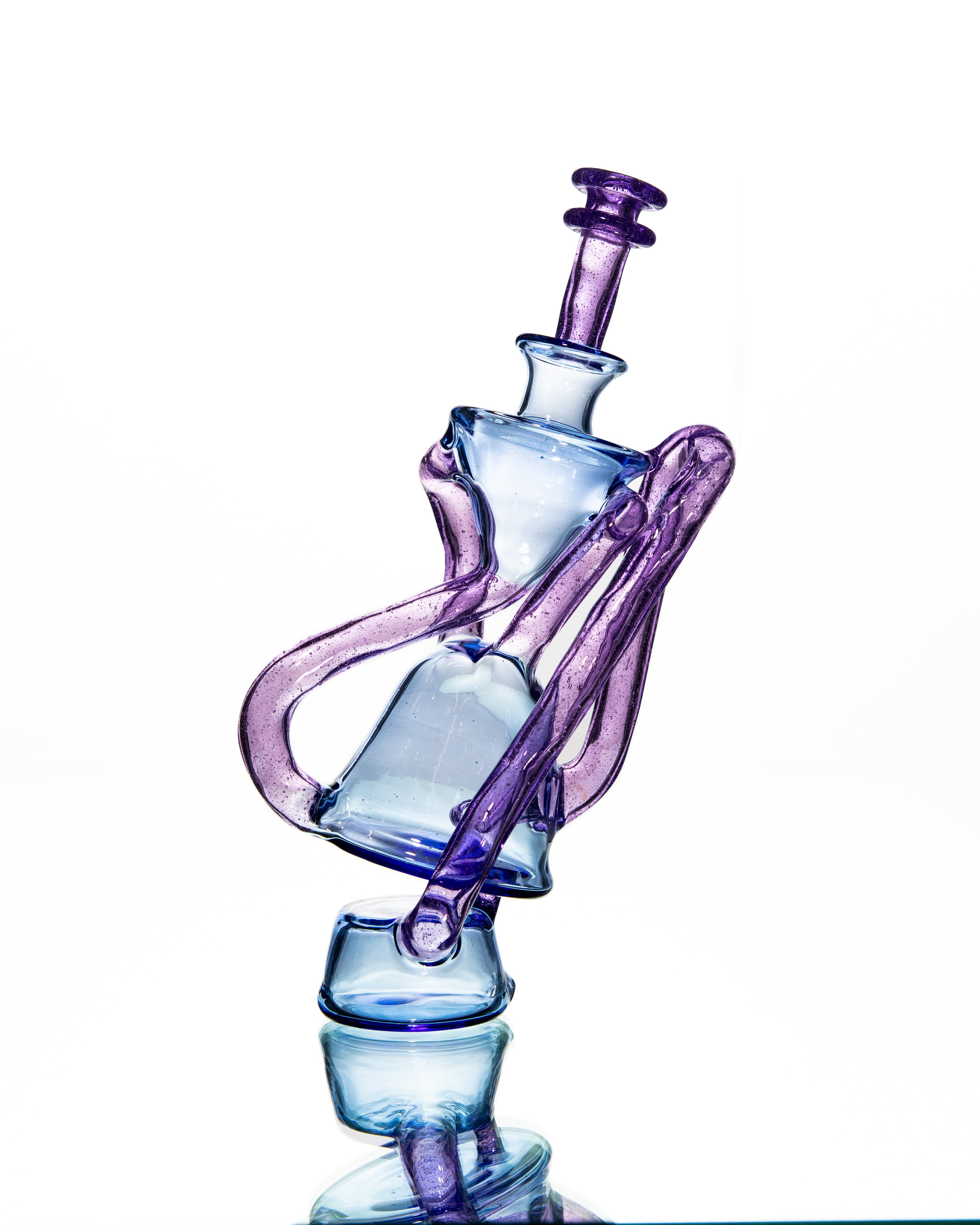 ManChild Glass - Puffco Duel Floater - Blue Dream & Purple Lollipop