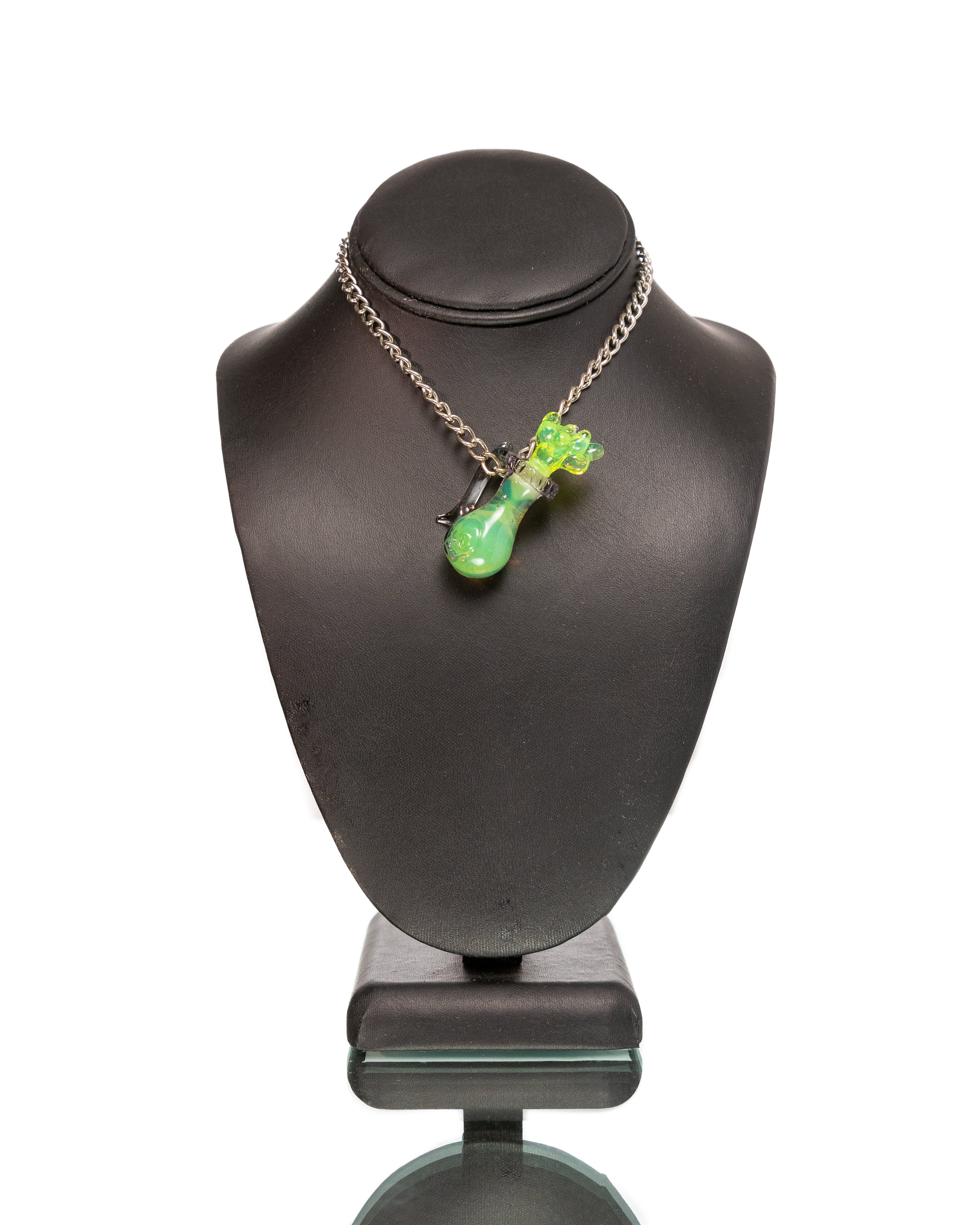 Hensley Glass - Potion Pendant - Lime Green