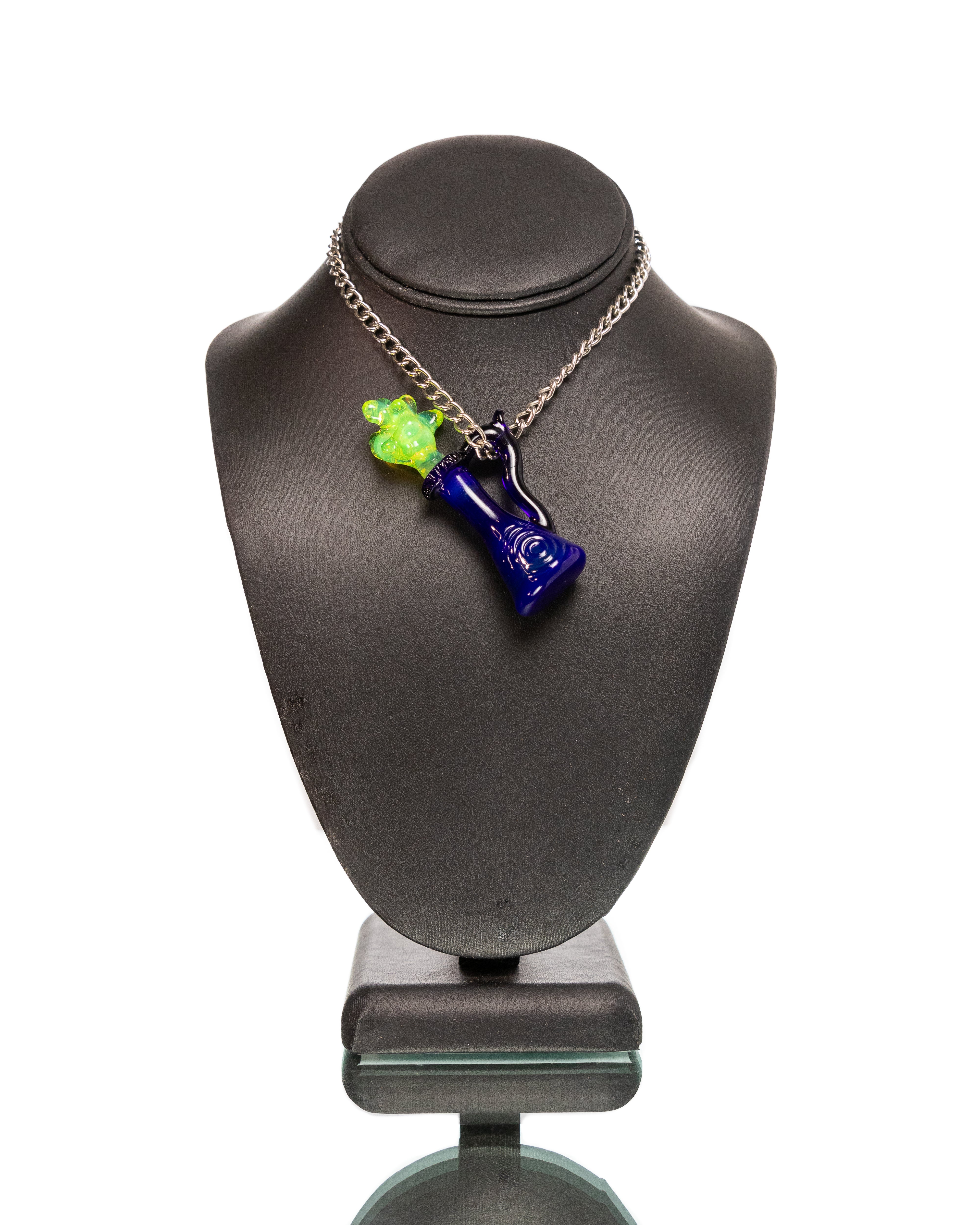 Hensley Glass - Potion Pendant - Blue & Green