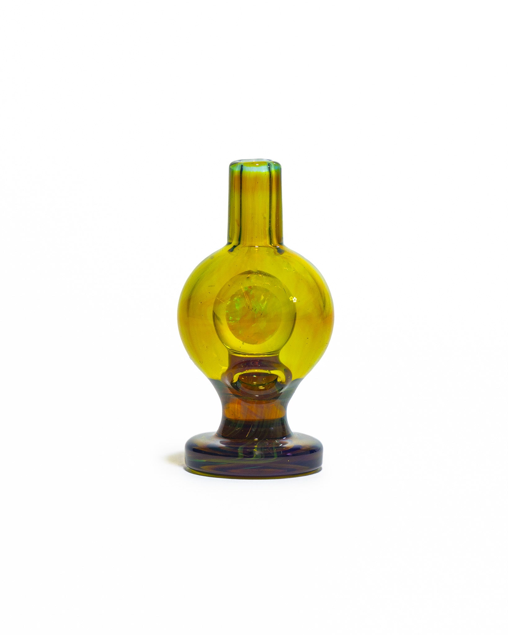 Soup Glass - 6mm Bubble Cap - Olive Green