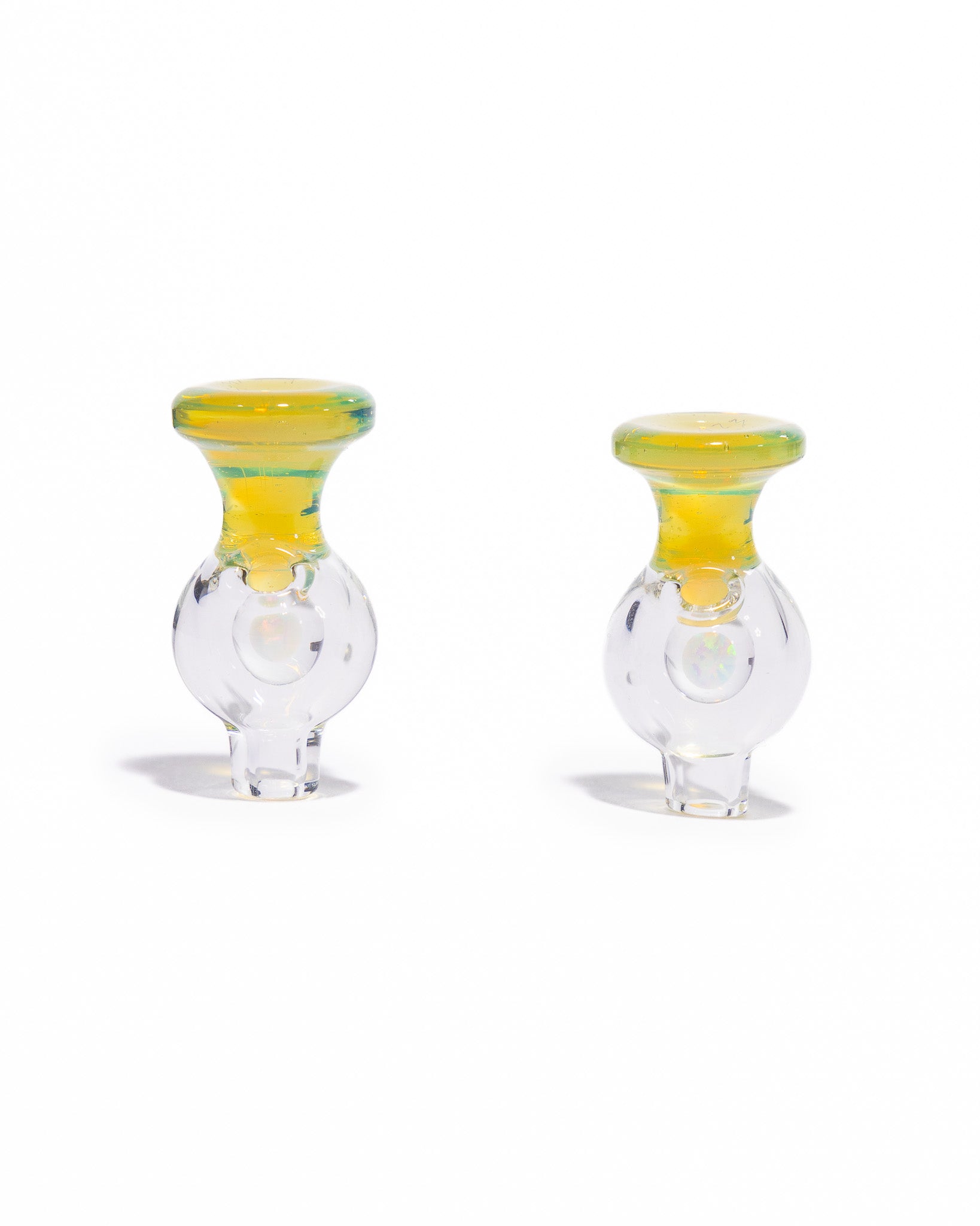 Soup Glass - Puffco Bubble Cap - Yellow/Clear (CFL)
