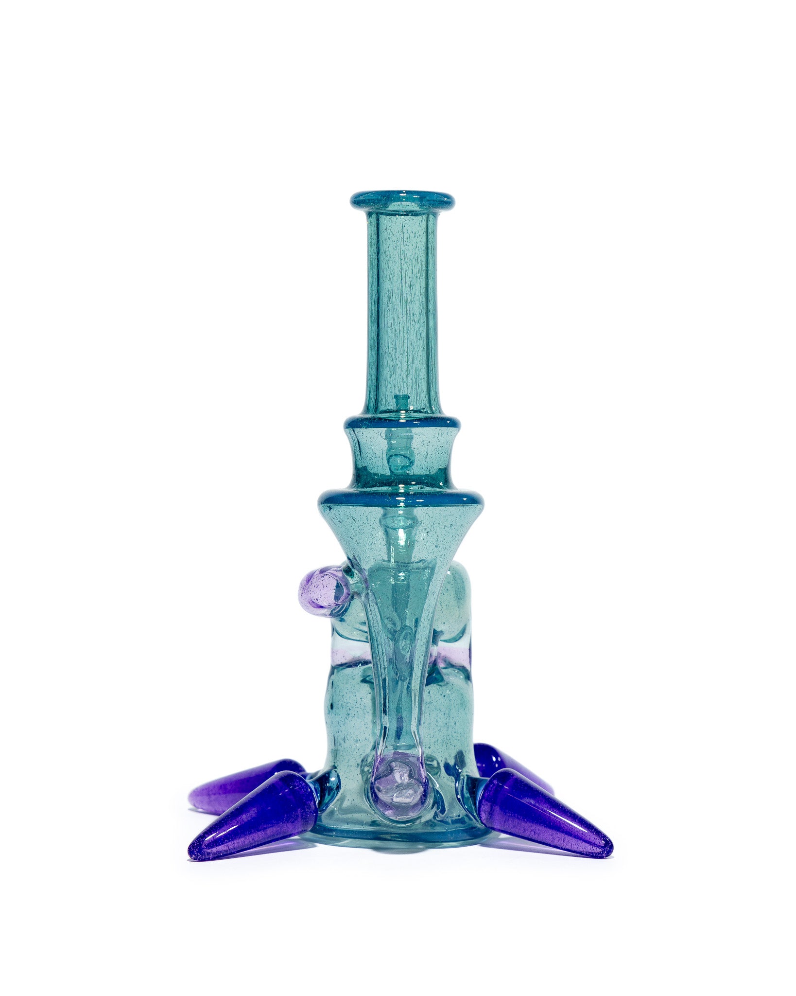 Prophecy Glass - Single Uptake Recycler - Blue / Purple Lollipop