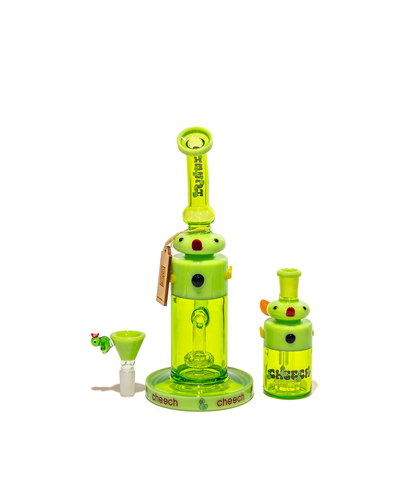 Cheech Glass - Duck Bong w/ Matching Ash Catcher (Green)