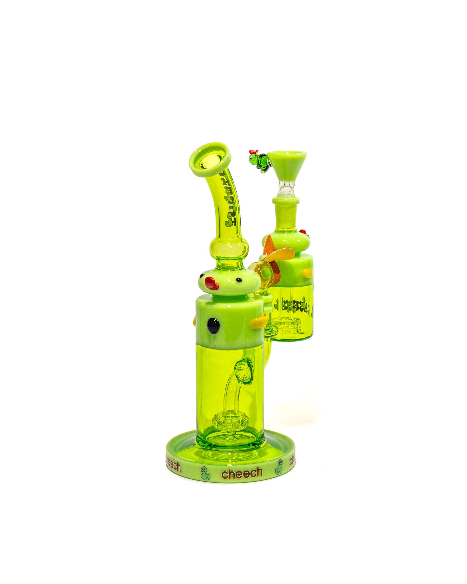 Cheech Glass - Duck Bong w/ Matching Ash Catcher (Green)