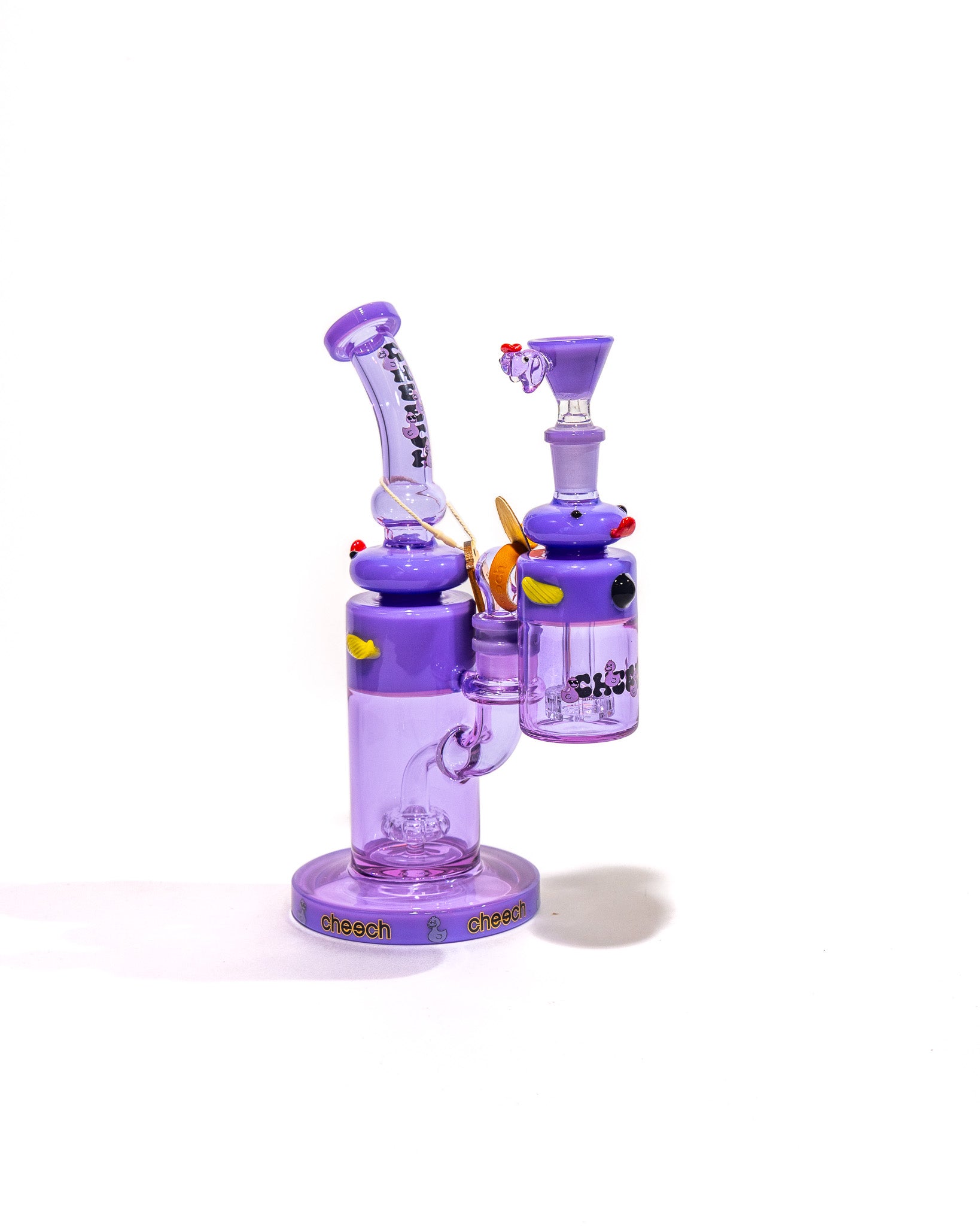 Cheech Glass - Duck Bong w/ Matching Ash Catcher (Purple)