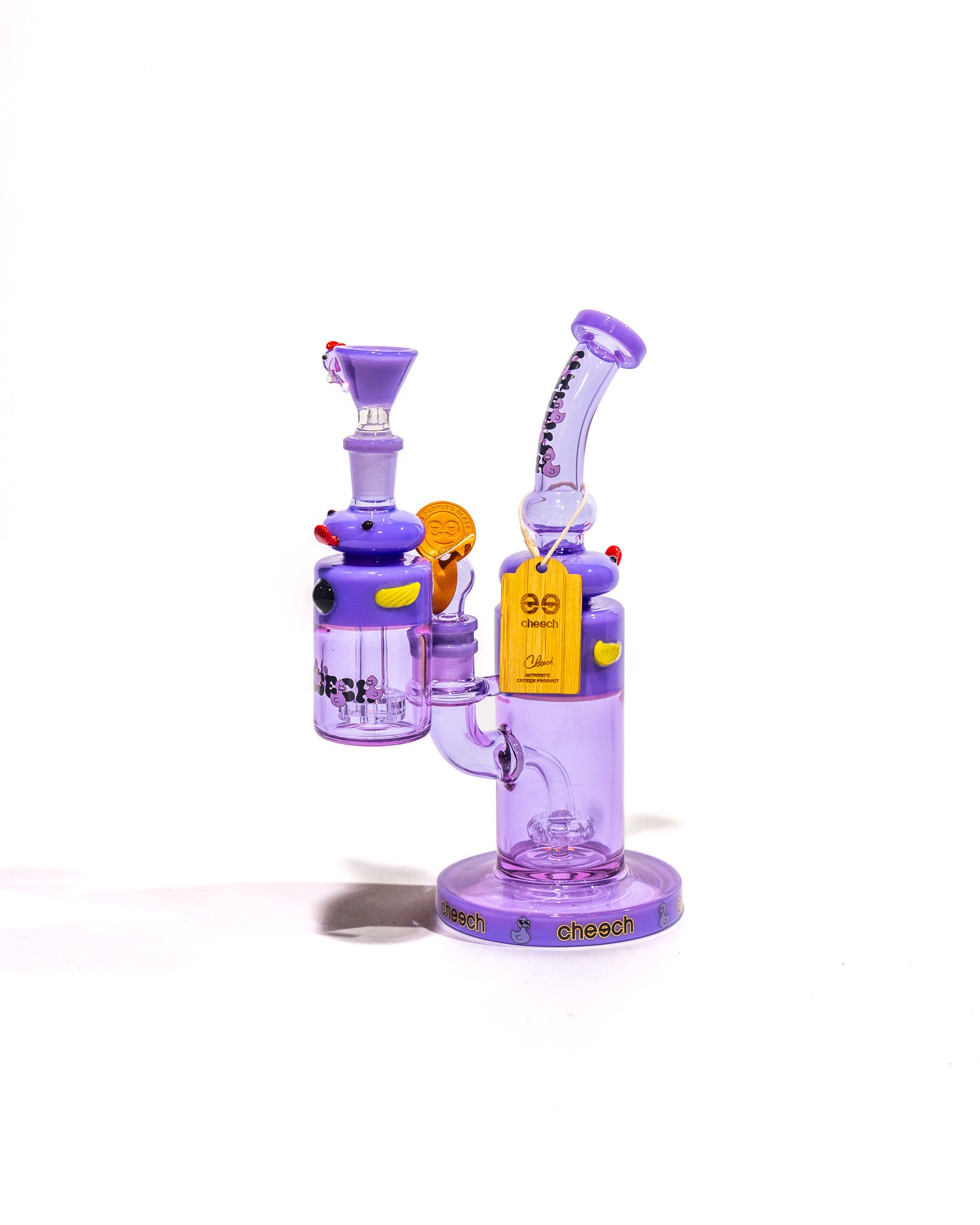 Cheech Glass - Duck Bong w/ Matching Ash Catcher (Purple)