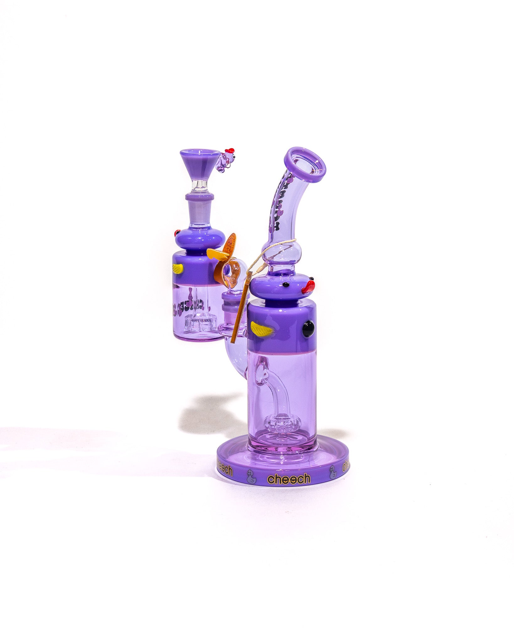 Cheech Glass - Duck Bong w/ Matching Ash Catcher (Purple)