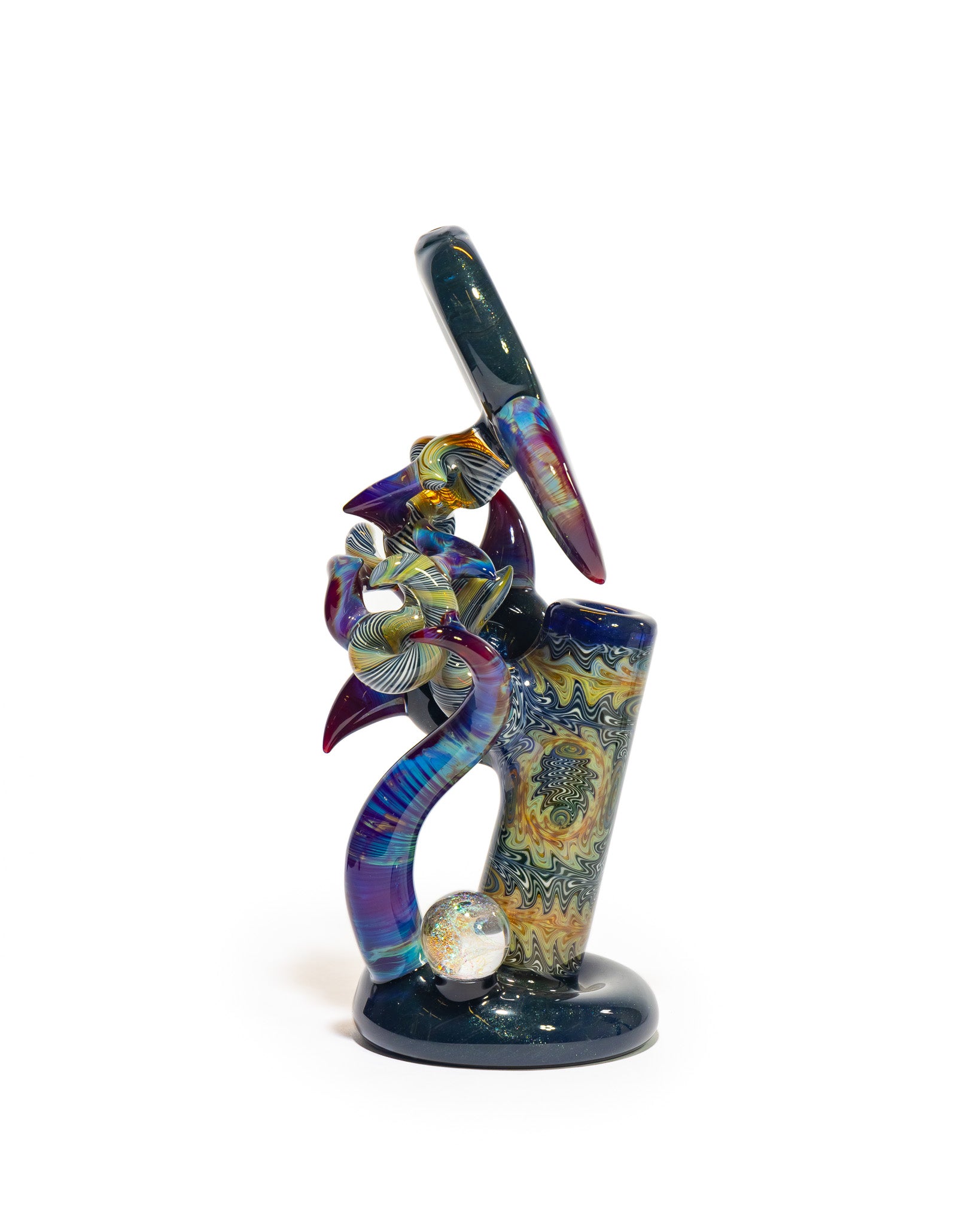 Portal Glass - Dewar - Blue, Purple and White