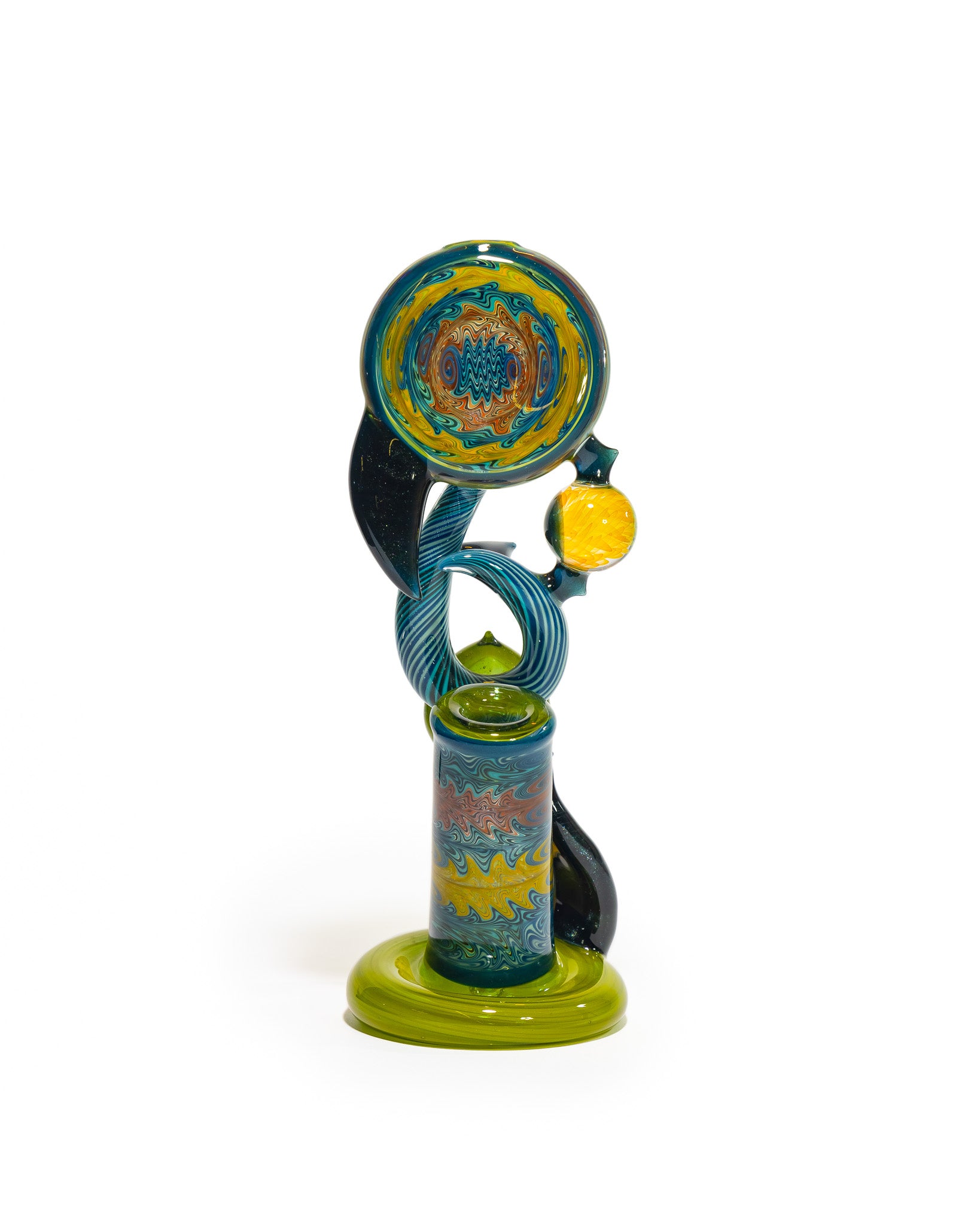 Portal Glass - Dewar - Green, Blue & Yellow