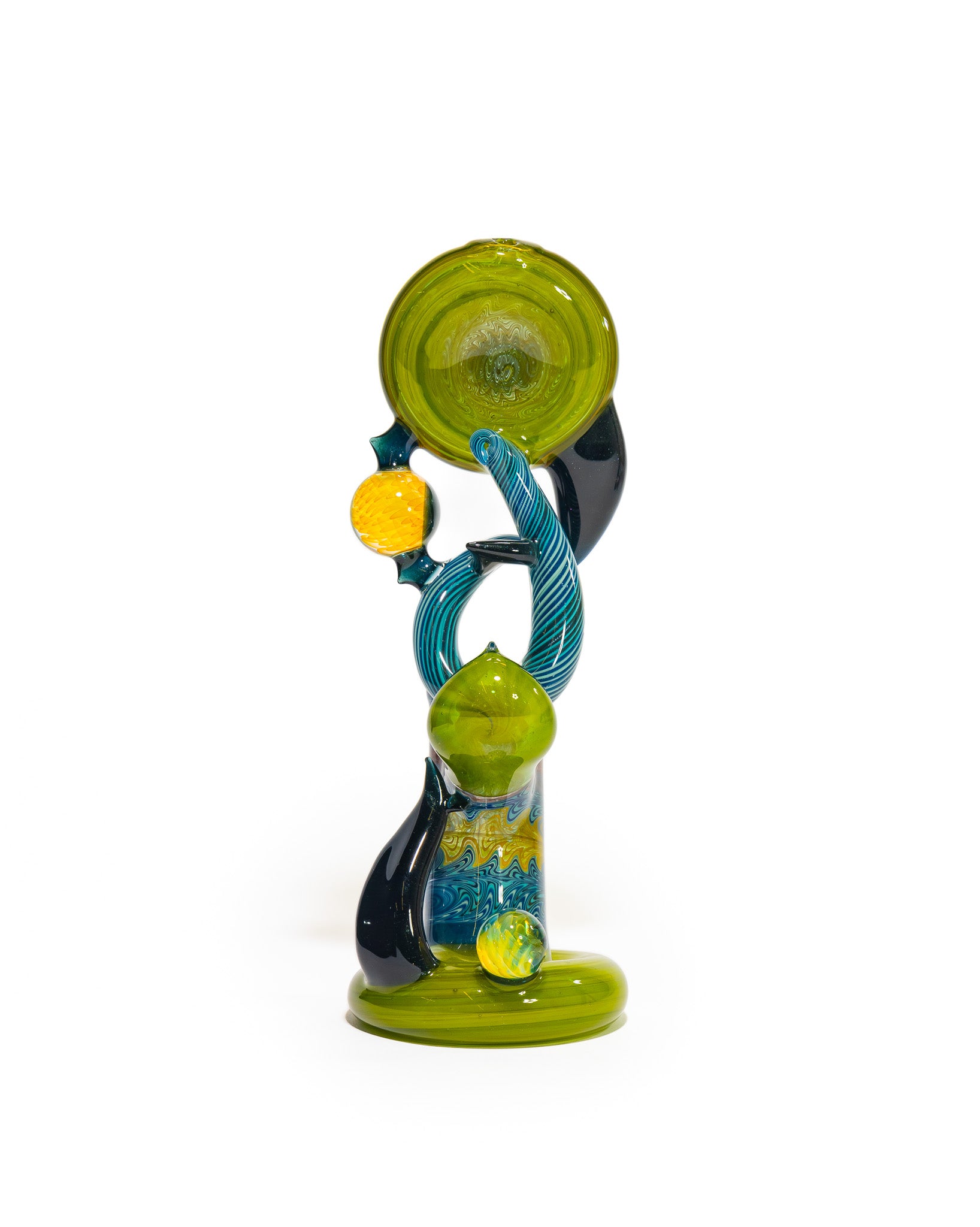 Portal Glass - Dewar - Green, Blue & Yellow