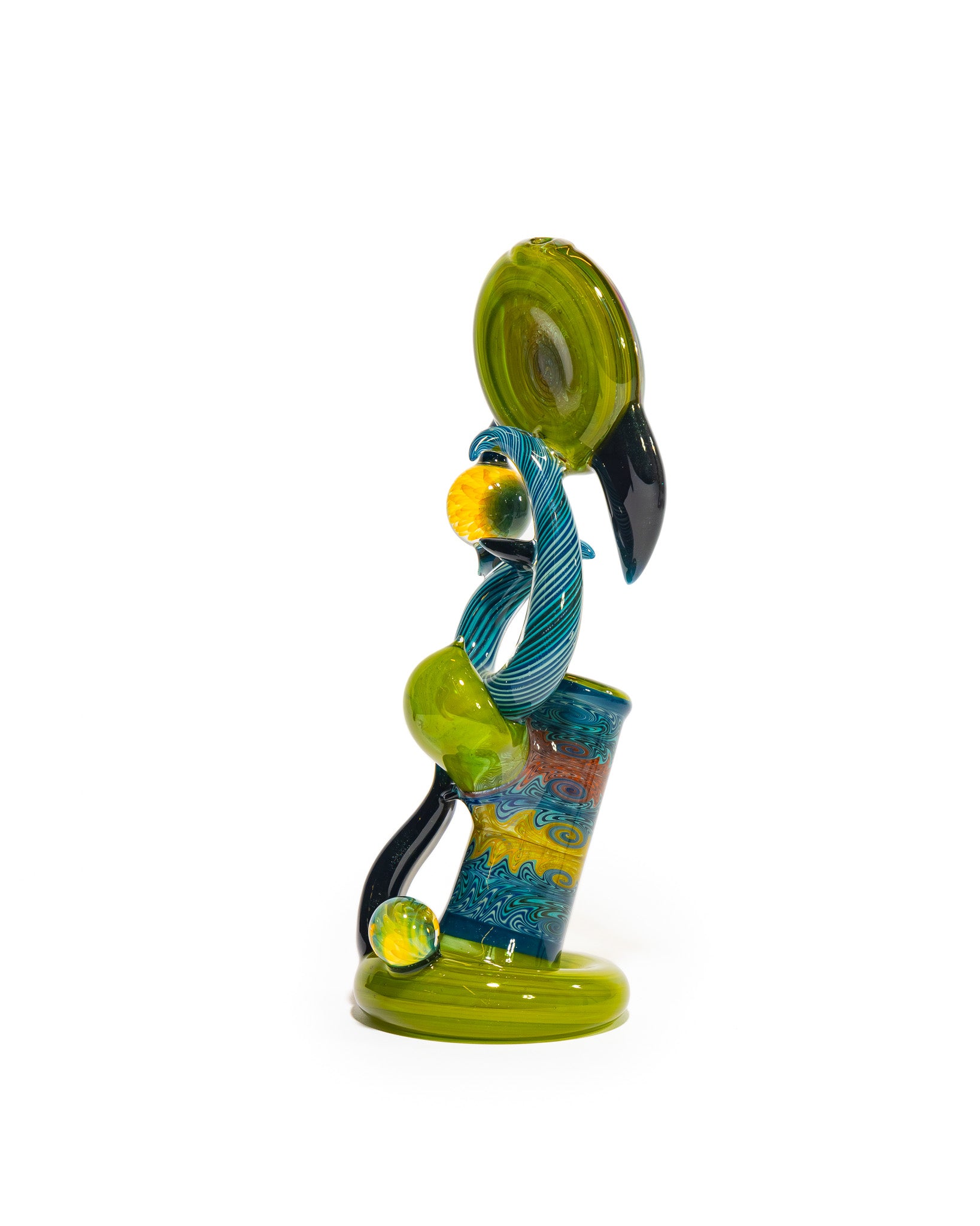 Portal Glass - Dewar - Green, Blue & Yellow
