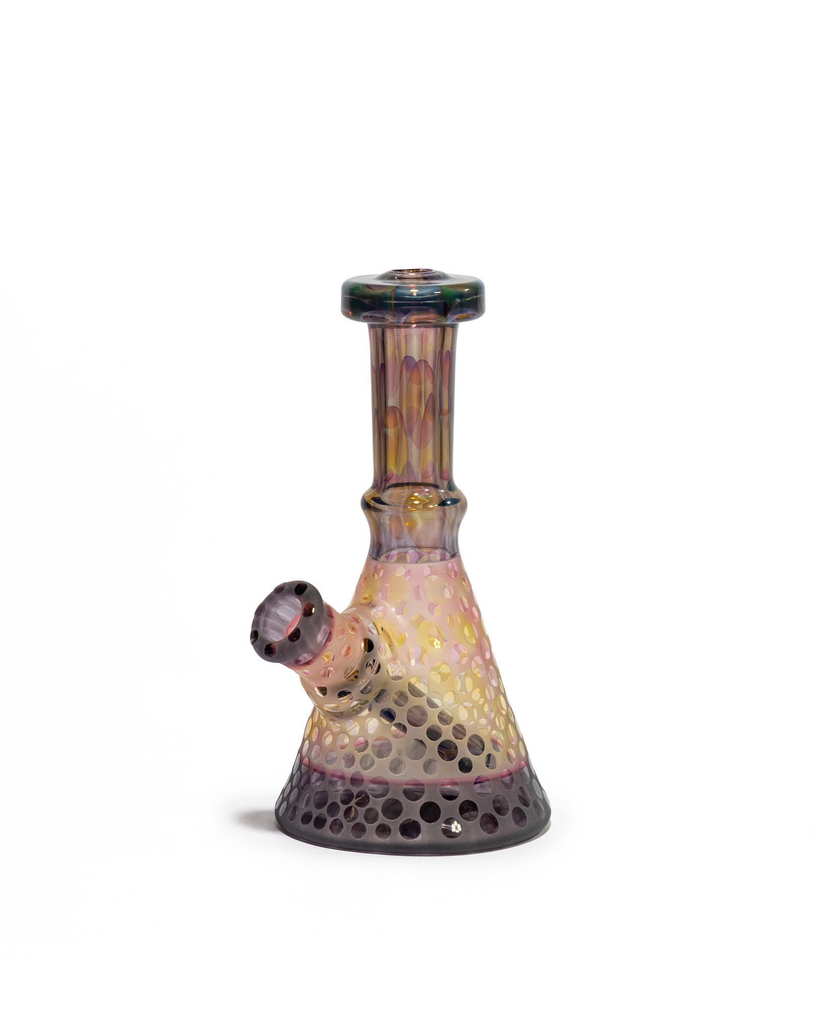 Gobs Glass - Beaker - Purple & Yellow