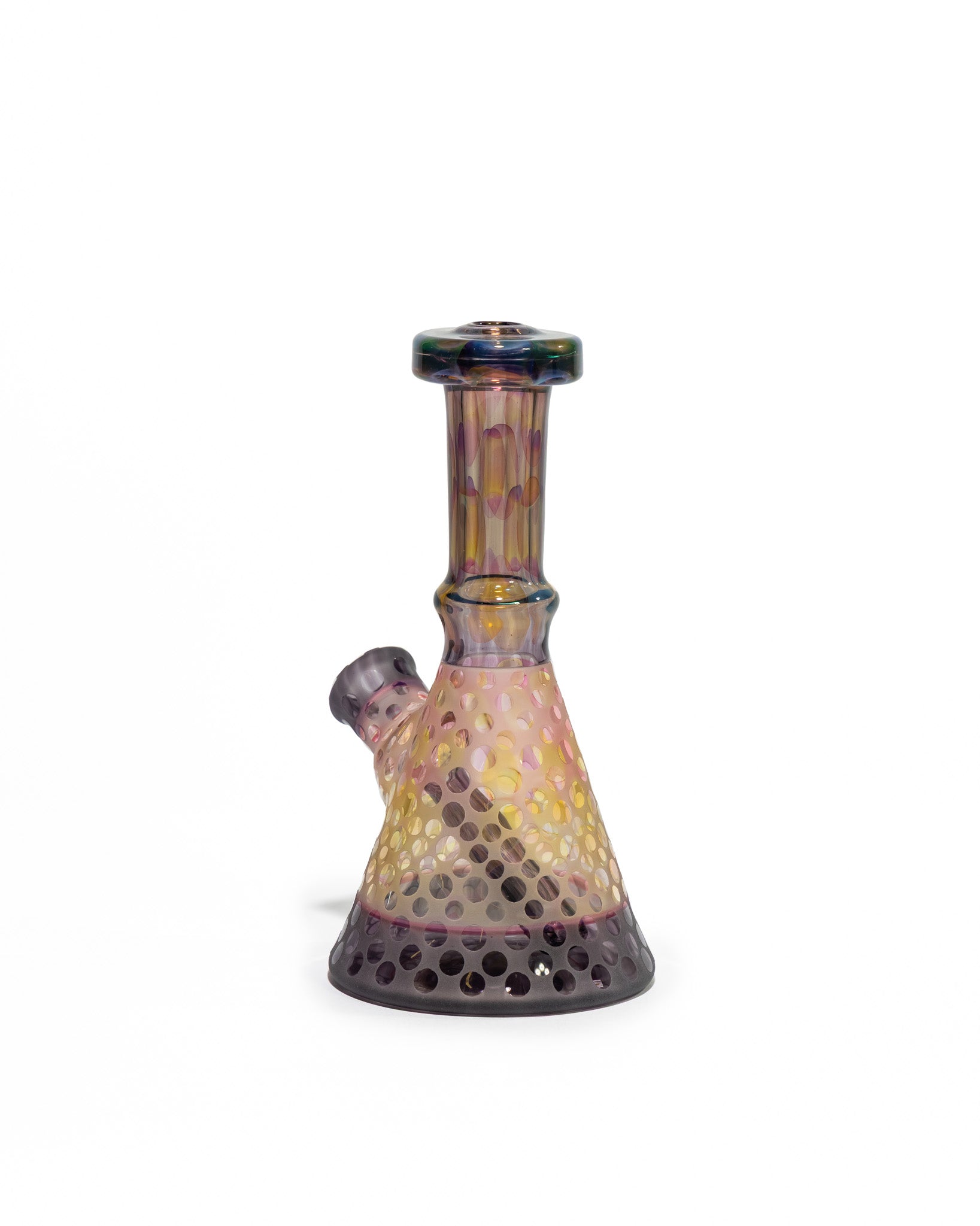 Gobs Glass - Beaker - Purple & Yellow