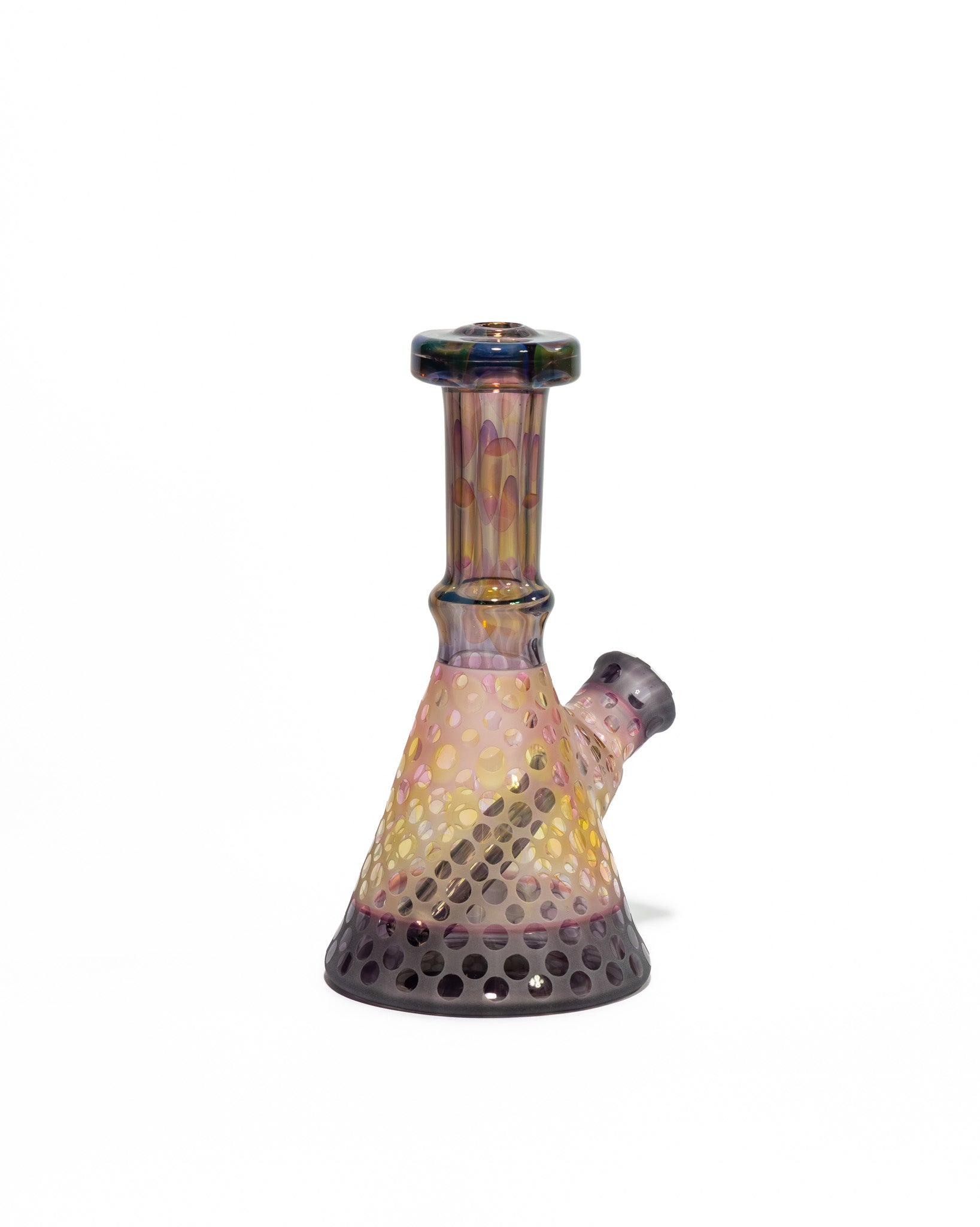 Gobs Glass - Beaker - Purple & Yellow