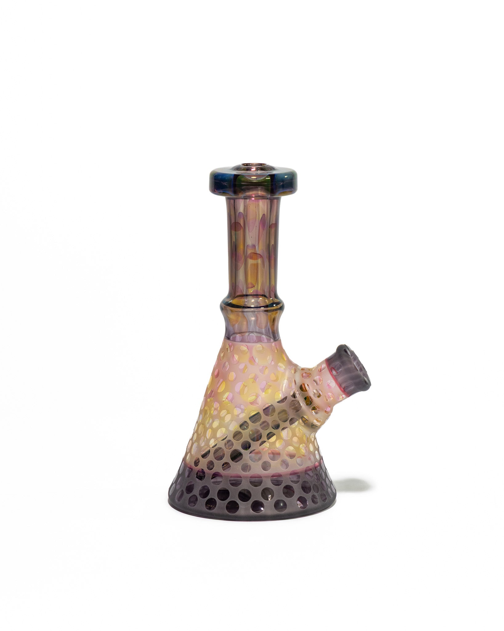 Gobs Glass - Beaker - Purple & Yellow