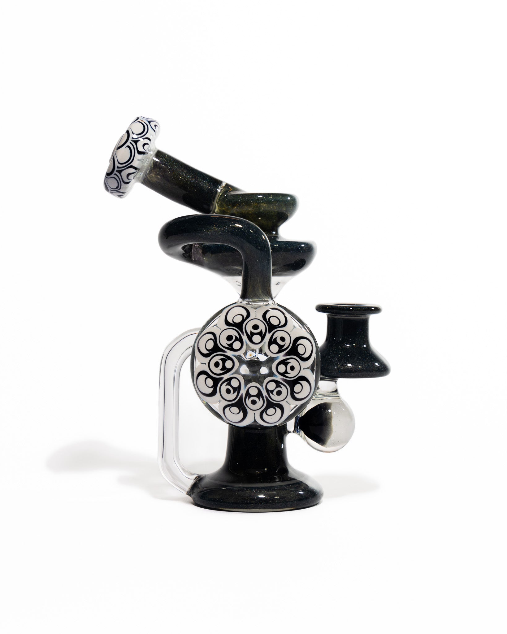 Robbie Lofland Glass x Padrick Newton - Sidecar Recycler - Black & White