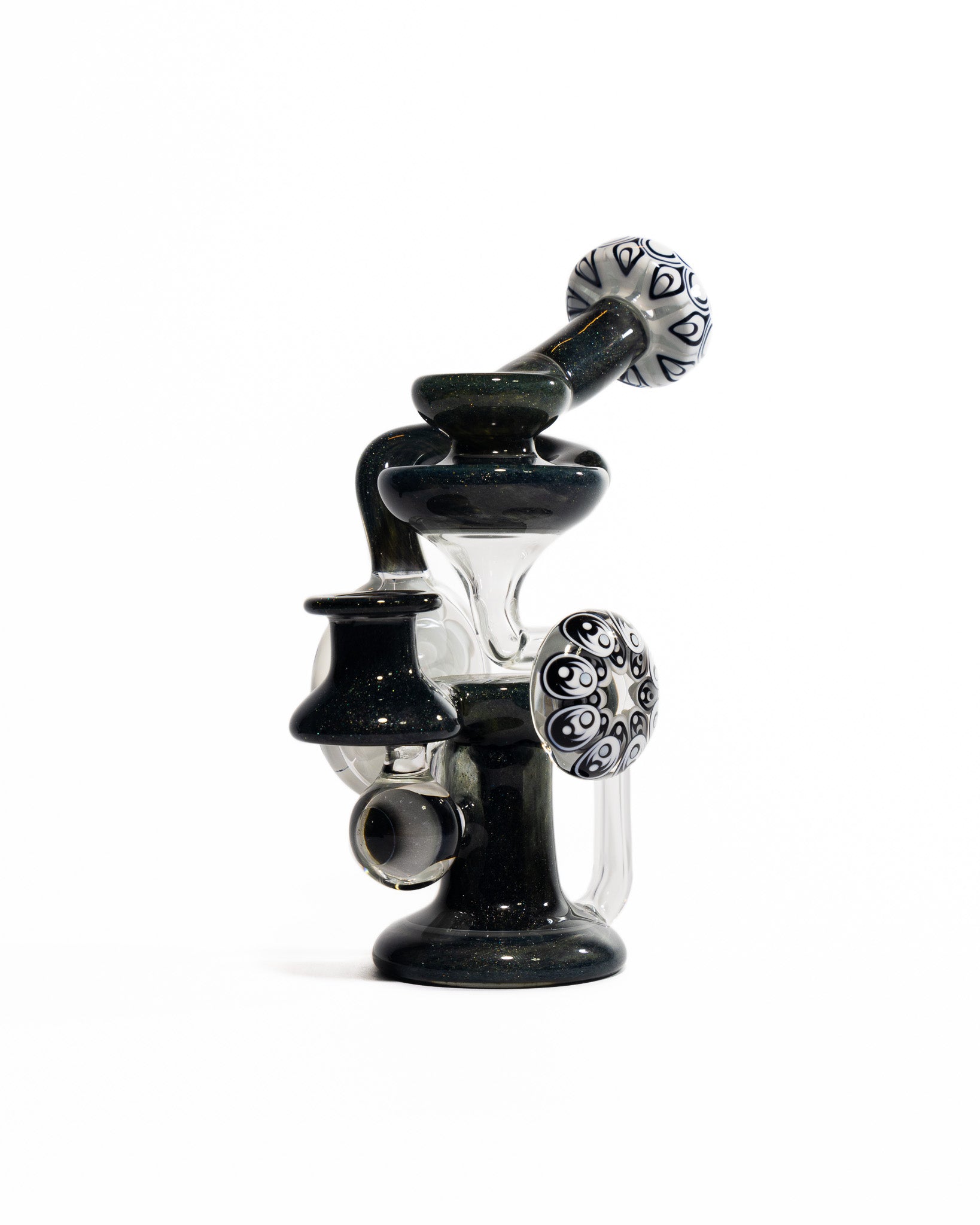 Robbie Lofland Glass x Padrick Newton - Sidecar Recycler - Black & White