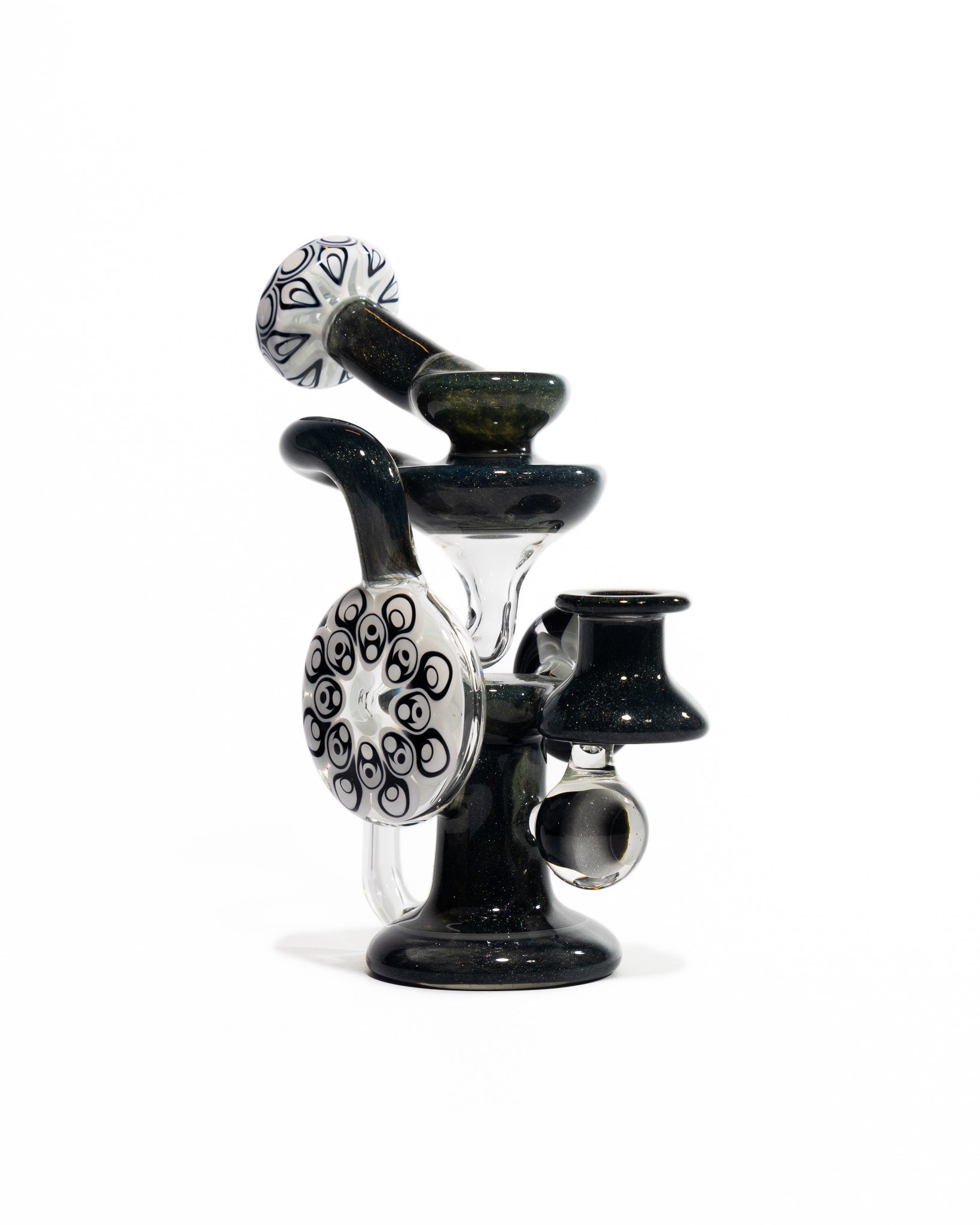 Robbie Lofland Glass x Padrick Newton - Sidecar Recycler - Black & White