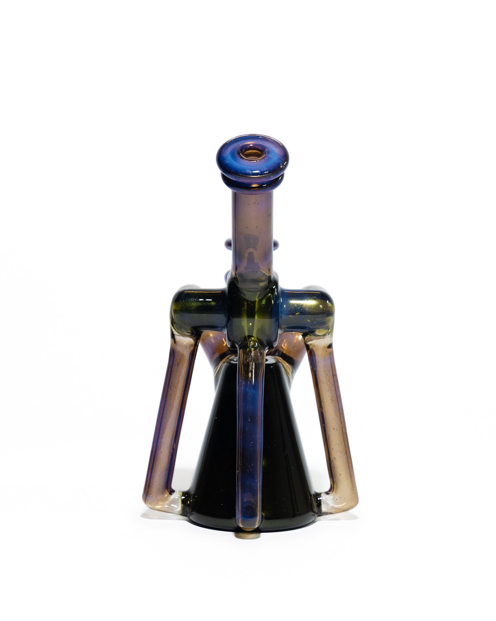 Red Tail Glass - V2 Terp Guzzler Recycler - Blue Slyme X Oil Spill