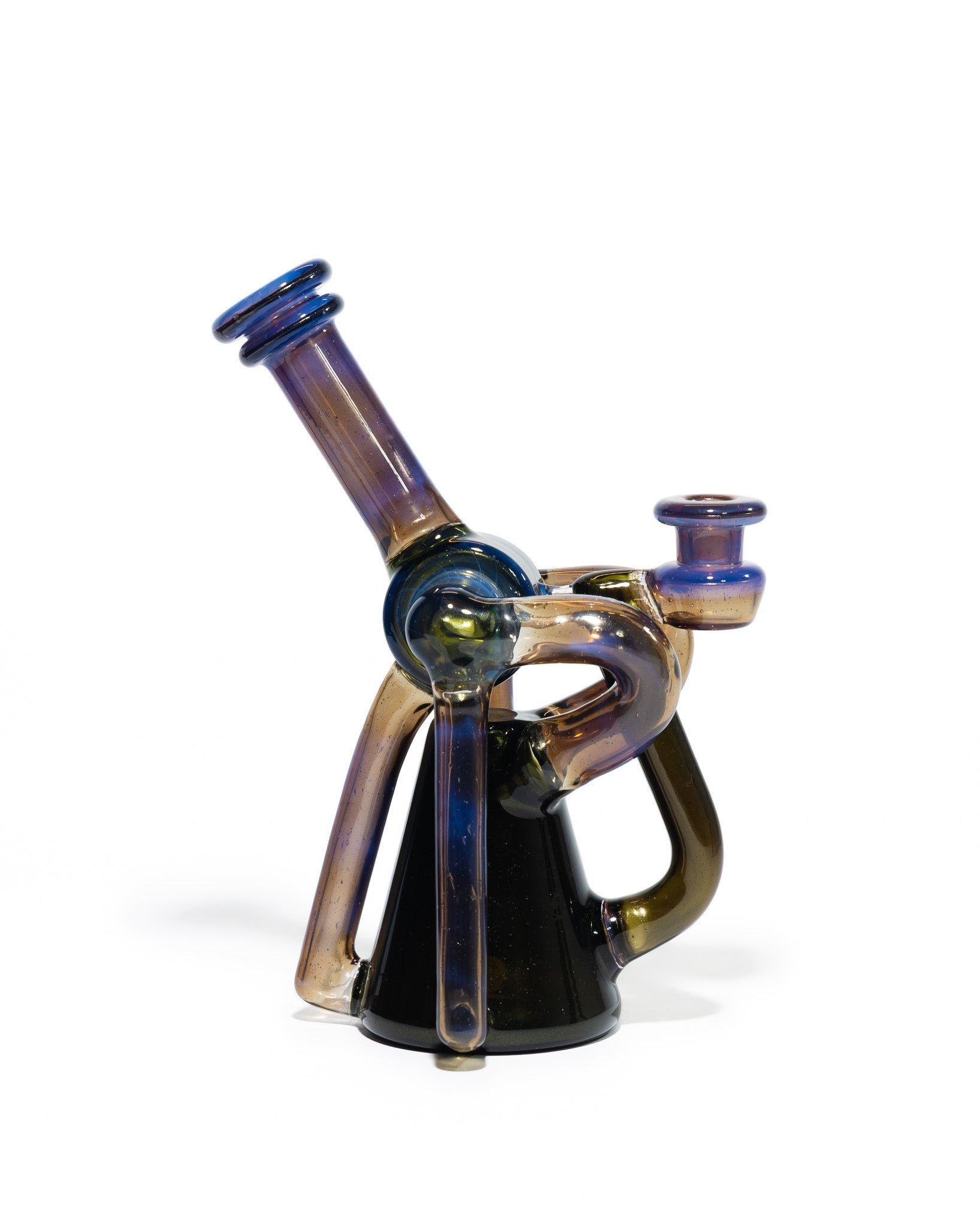 Red Tail Glass - V2 Terp Guzzler Recycler - Blue Slyme X Oil Spill