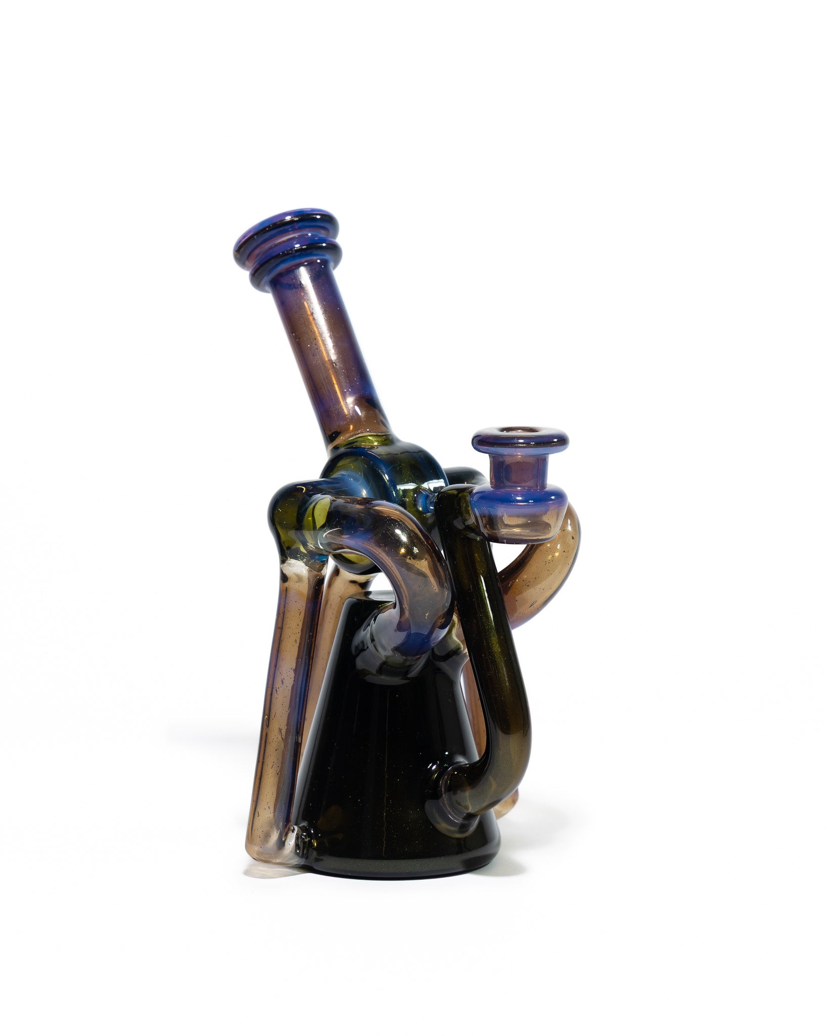 Red Tail Glass - V2 Terp Guzzler Recycler - Blue Slyme X Oil Spill