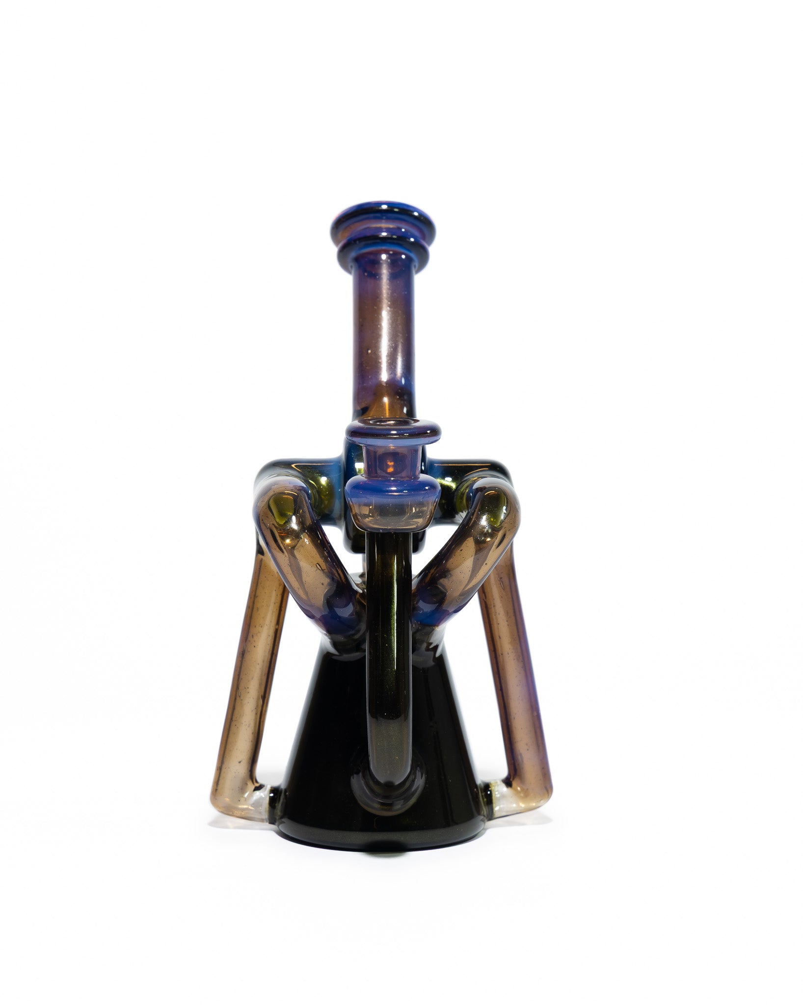 Red Tail Glass - V2 Terp Guzzler Recycler - Blue Slyme X Oil Spill
