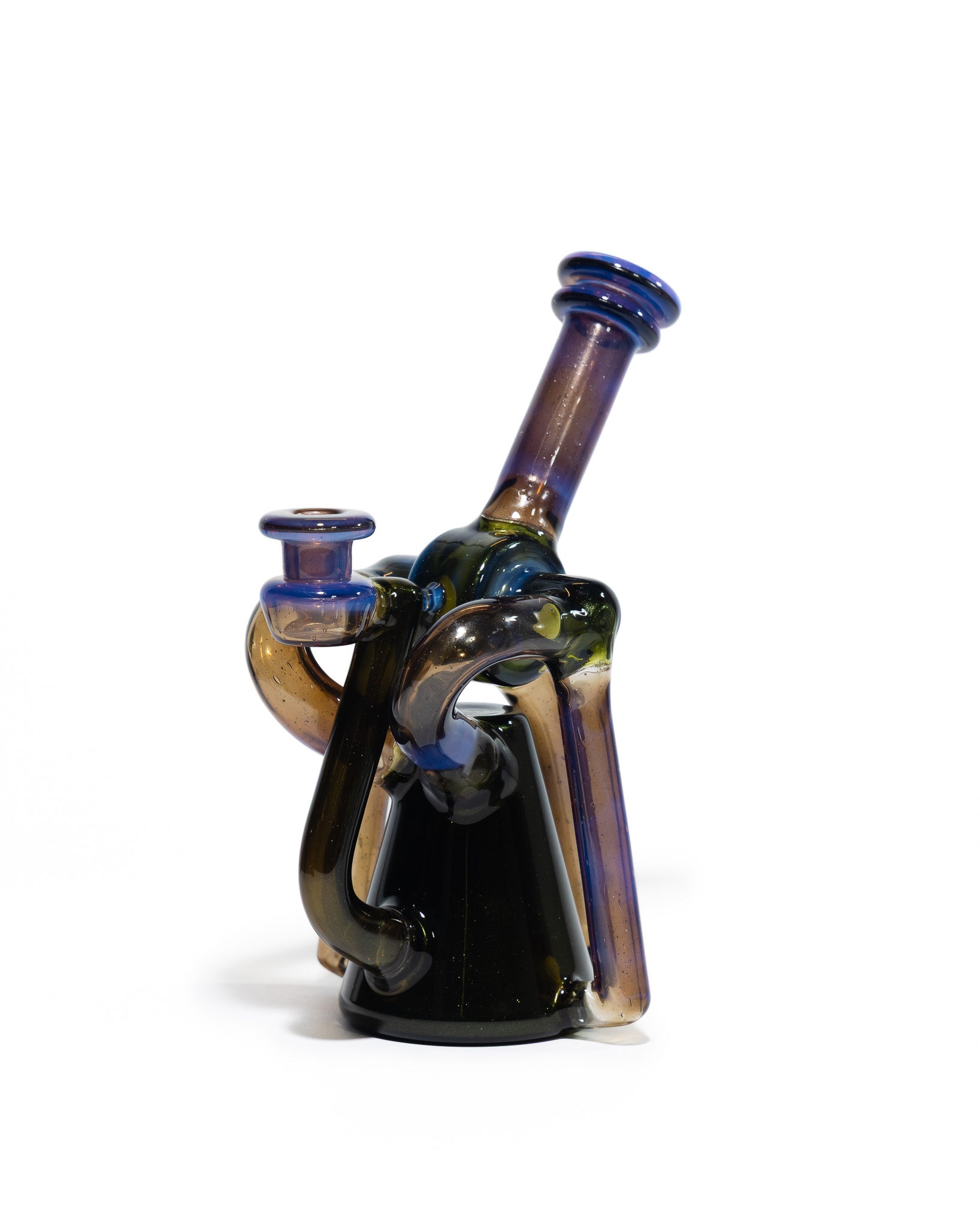 Red Tail Glass - V2 Terp Guzzler Recycler - Blue Slyme X Oil Spill