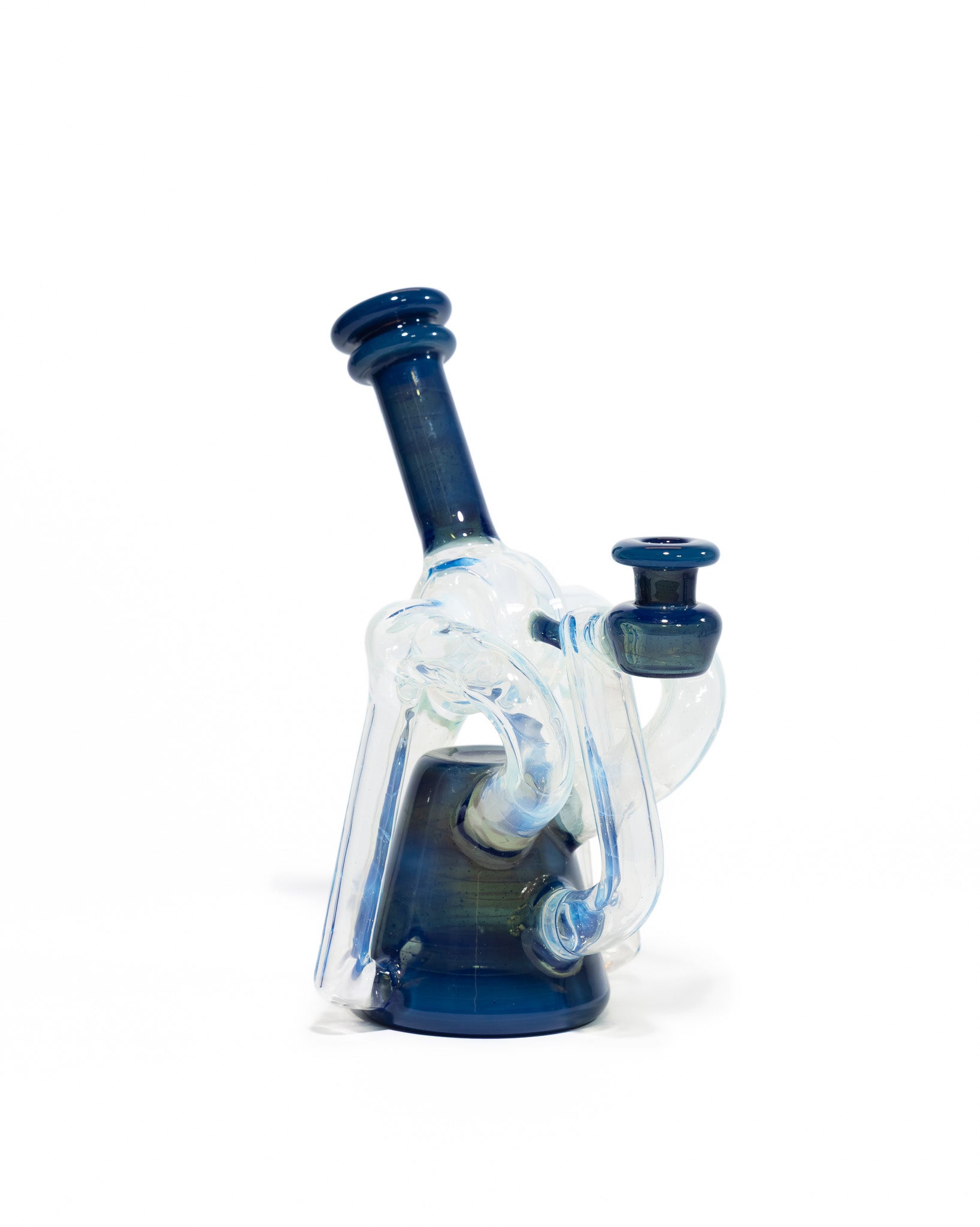 Red Tail Glass - V2 Terp Guzzler Recycler - Ghost & Blue Slyme