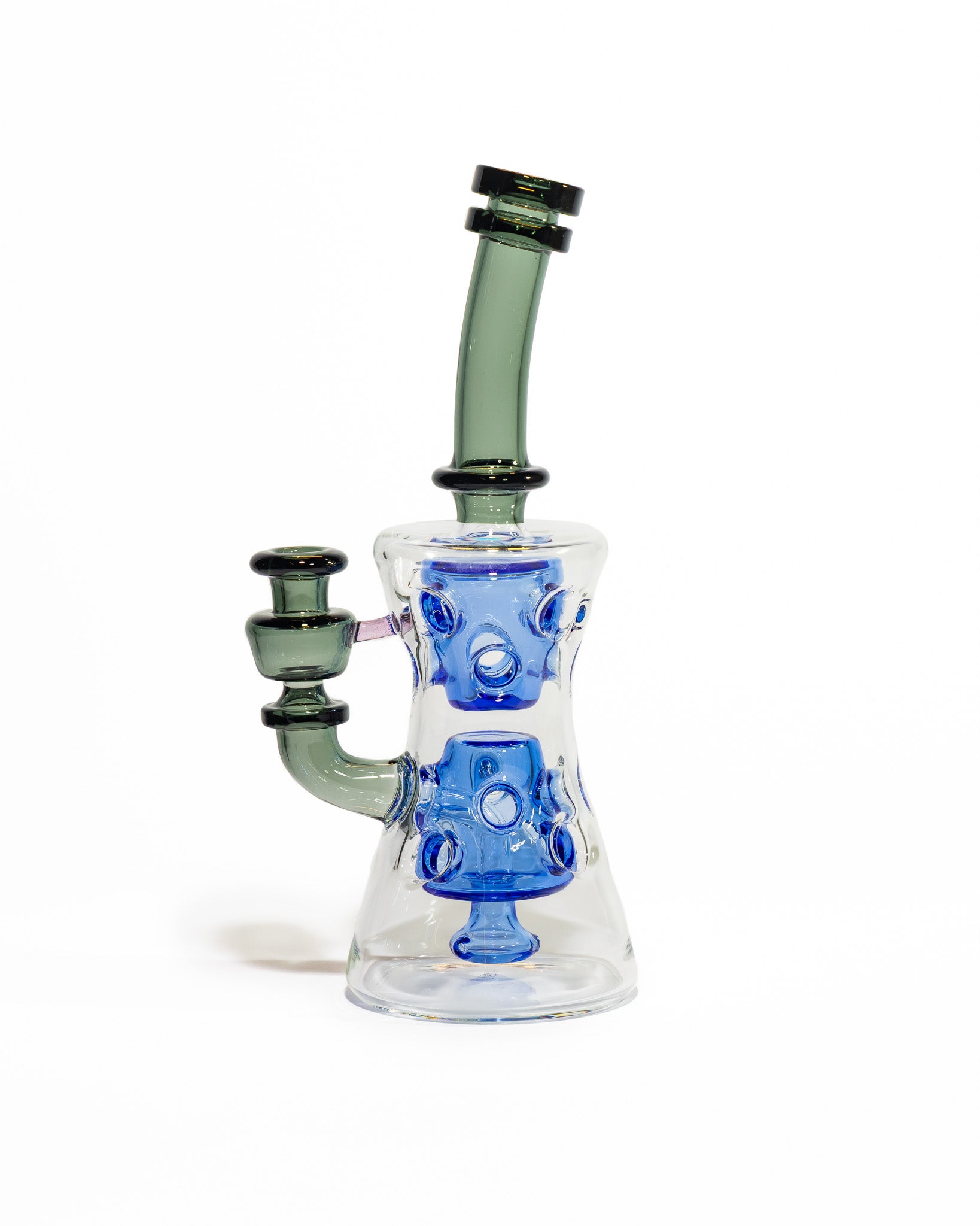 Red Tail Glass - Hourglass Fab - Dark Clear & Blue Dream