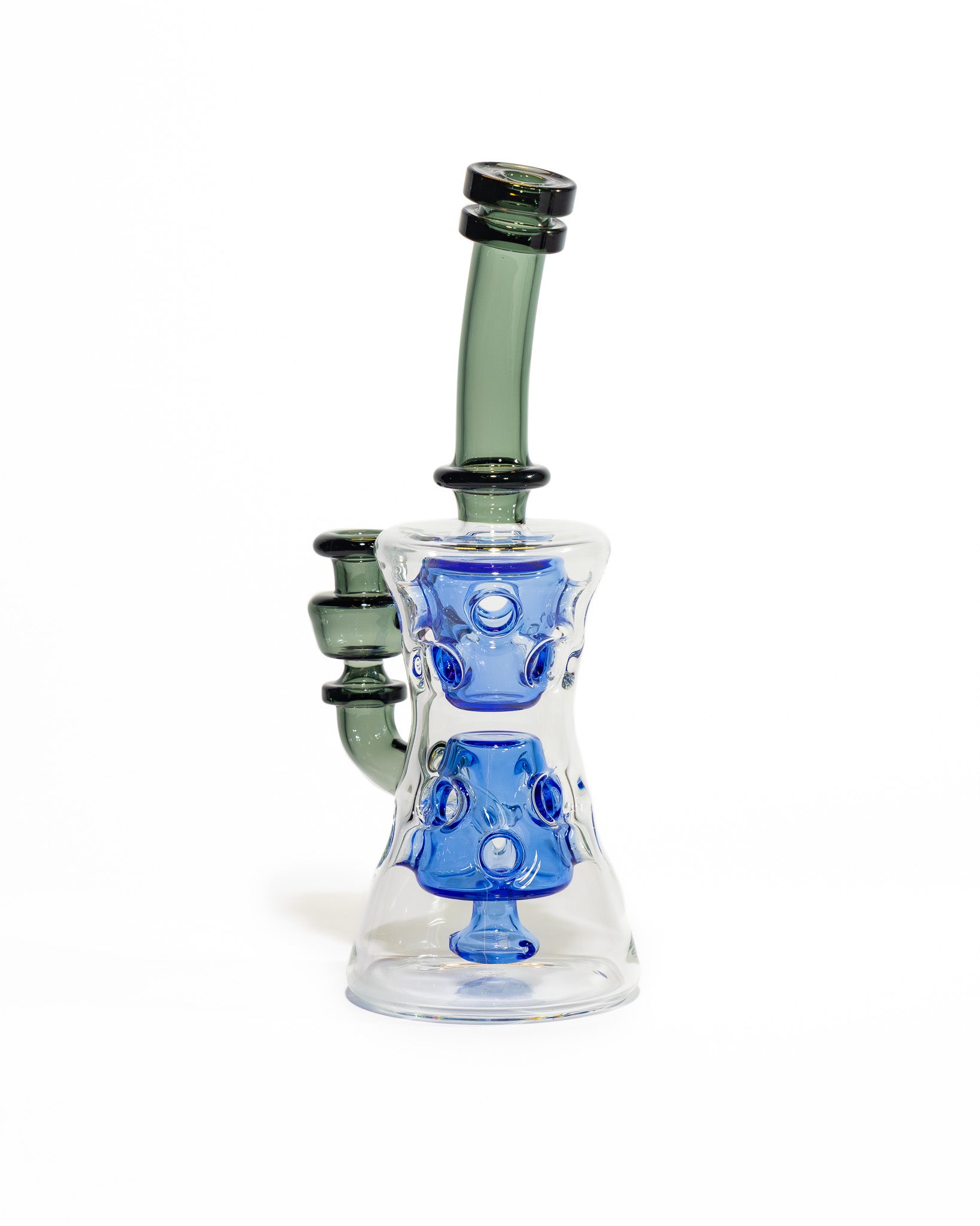 Red Tail Glass - Hourglass Fab - Dark Clear & Blue Dream