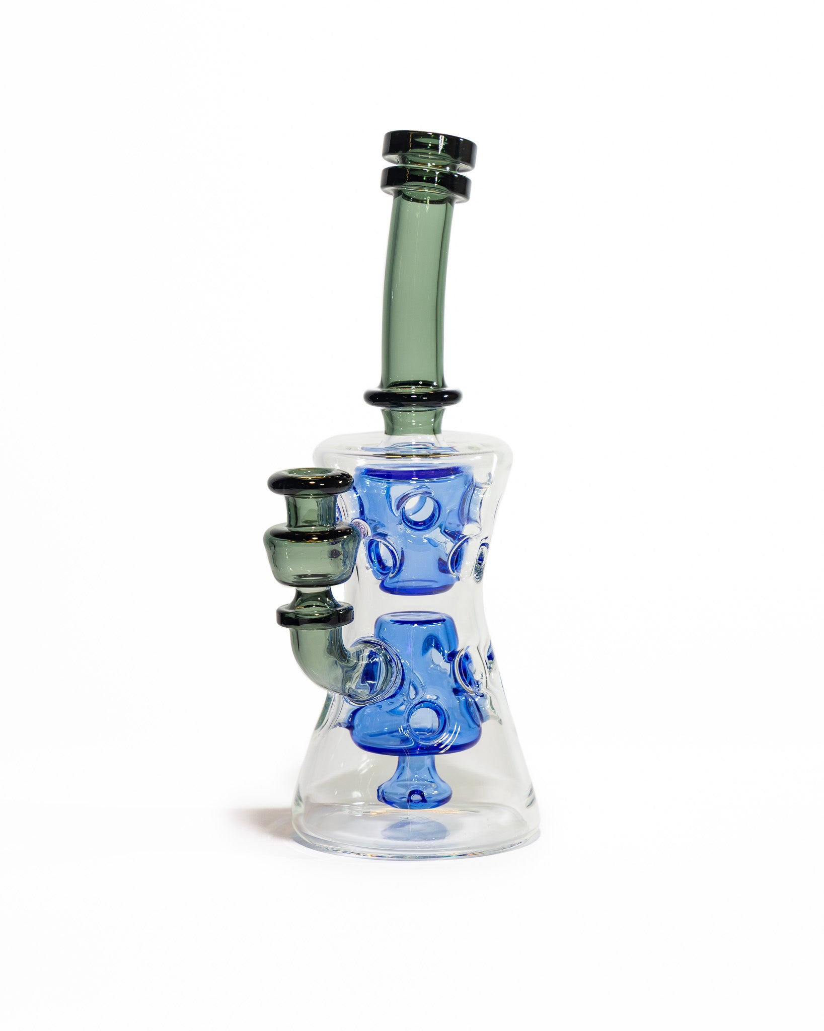 Red Tail Glass - Hourglass Fab - Dark Clear & Blue Dream