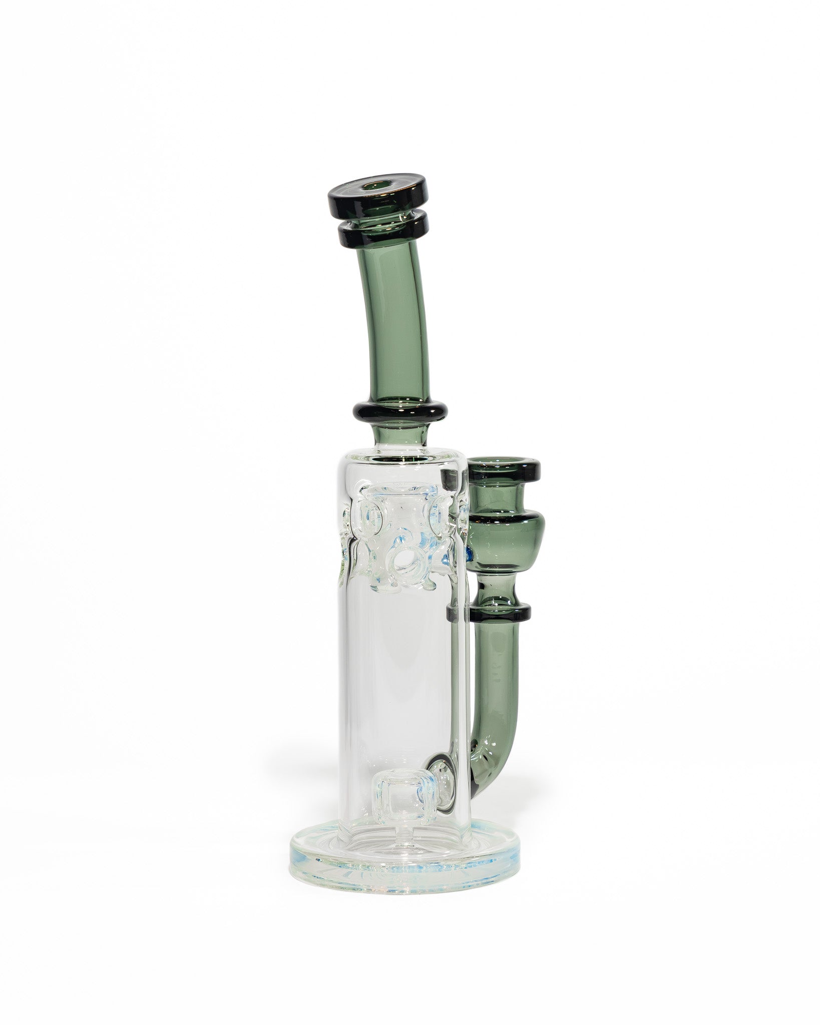 Red Tail Glass - Full Sized Straight Fab Jammer - Dark Clear & Ghost