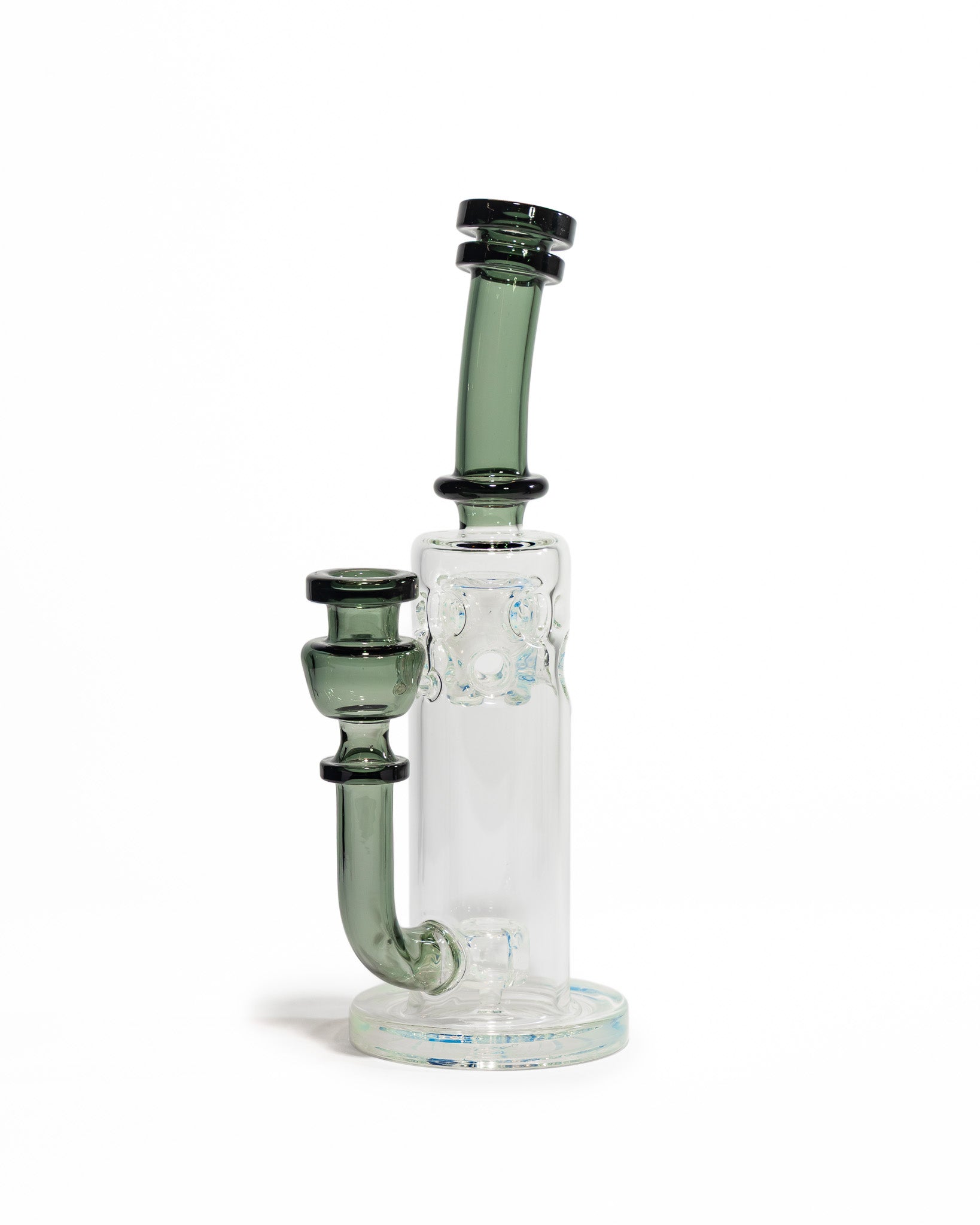 Red Tail Glass - Full Sized Straight Fab Jammer - Dark Clear & Ghost