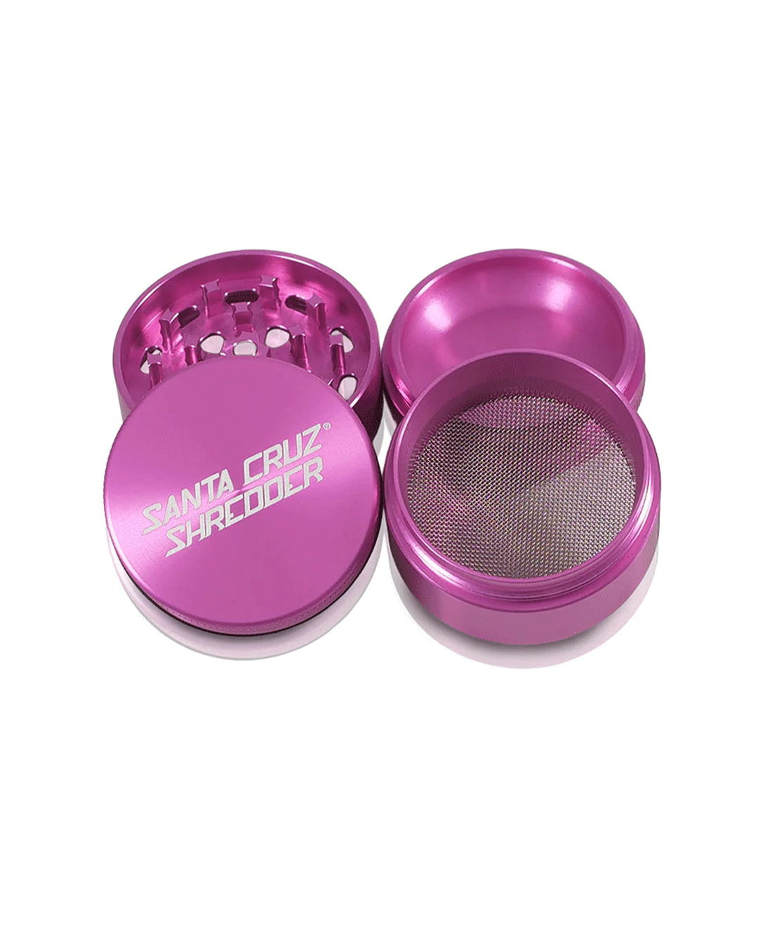 Santa Cruz Shredder - Aluminum 4 Piece Herb Grinders - Medium