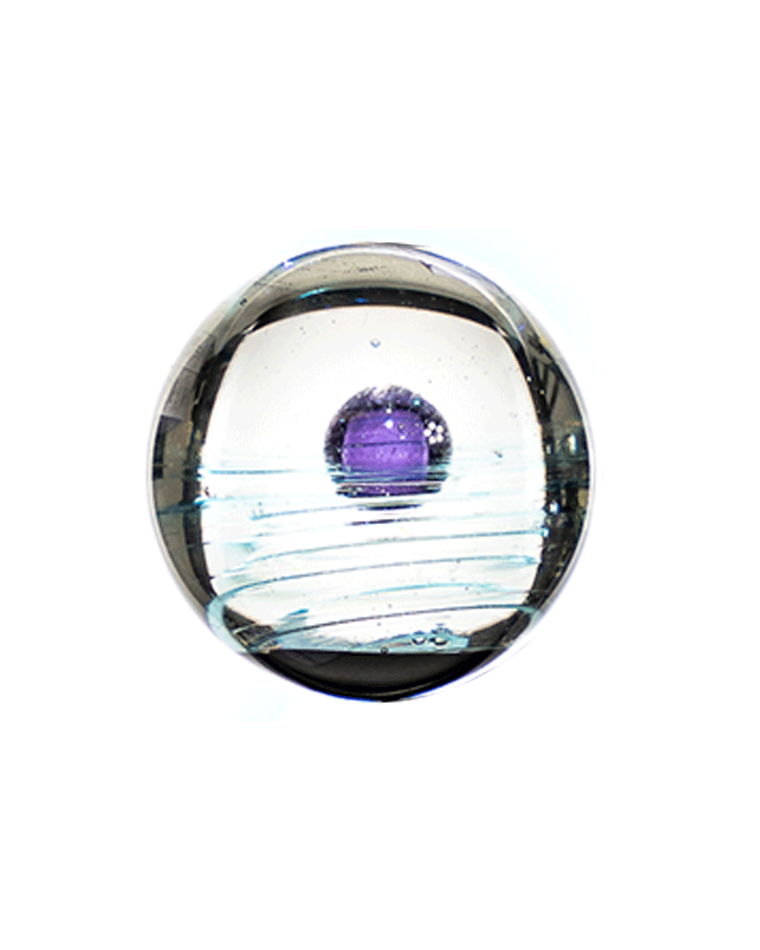 Top Marble Carb Cap - Spiral - Purple