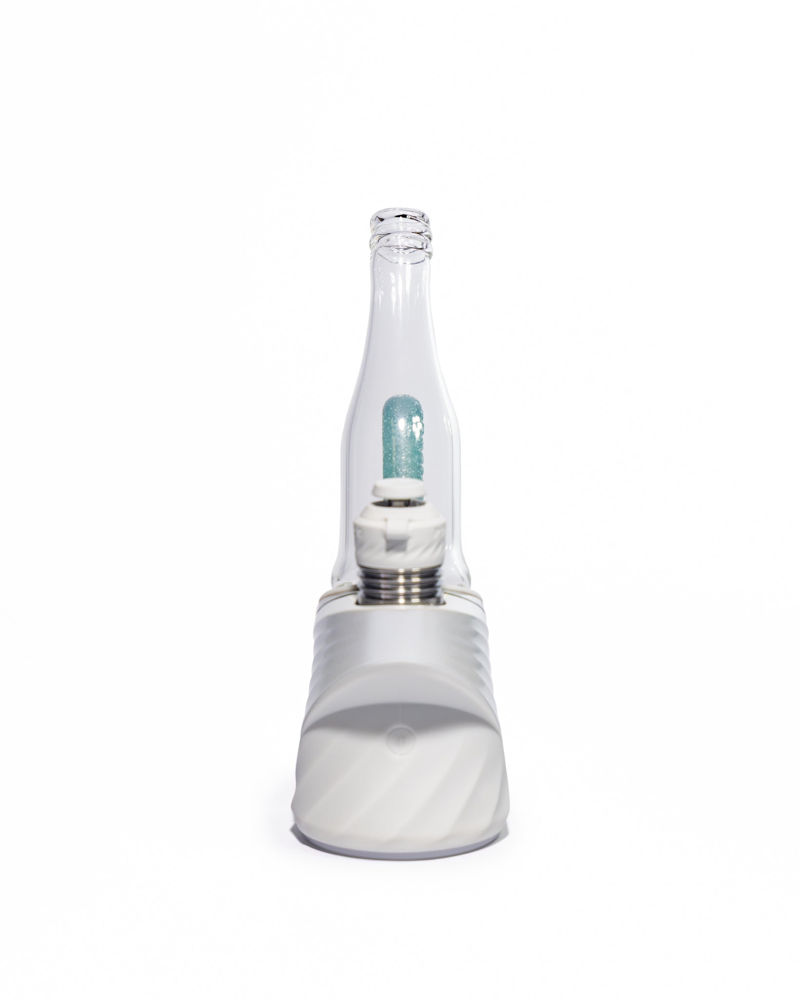 Emperial Glass - Sour Worm Bottle Puffco Attachment - Royal Jelly & Aqua
