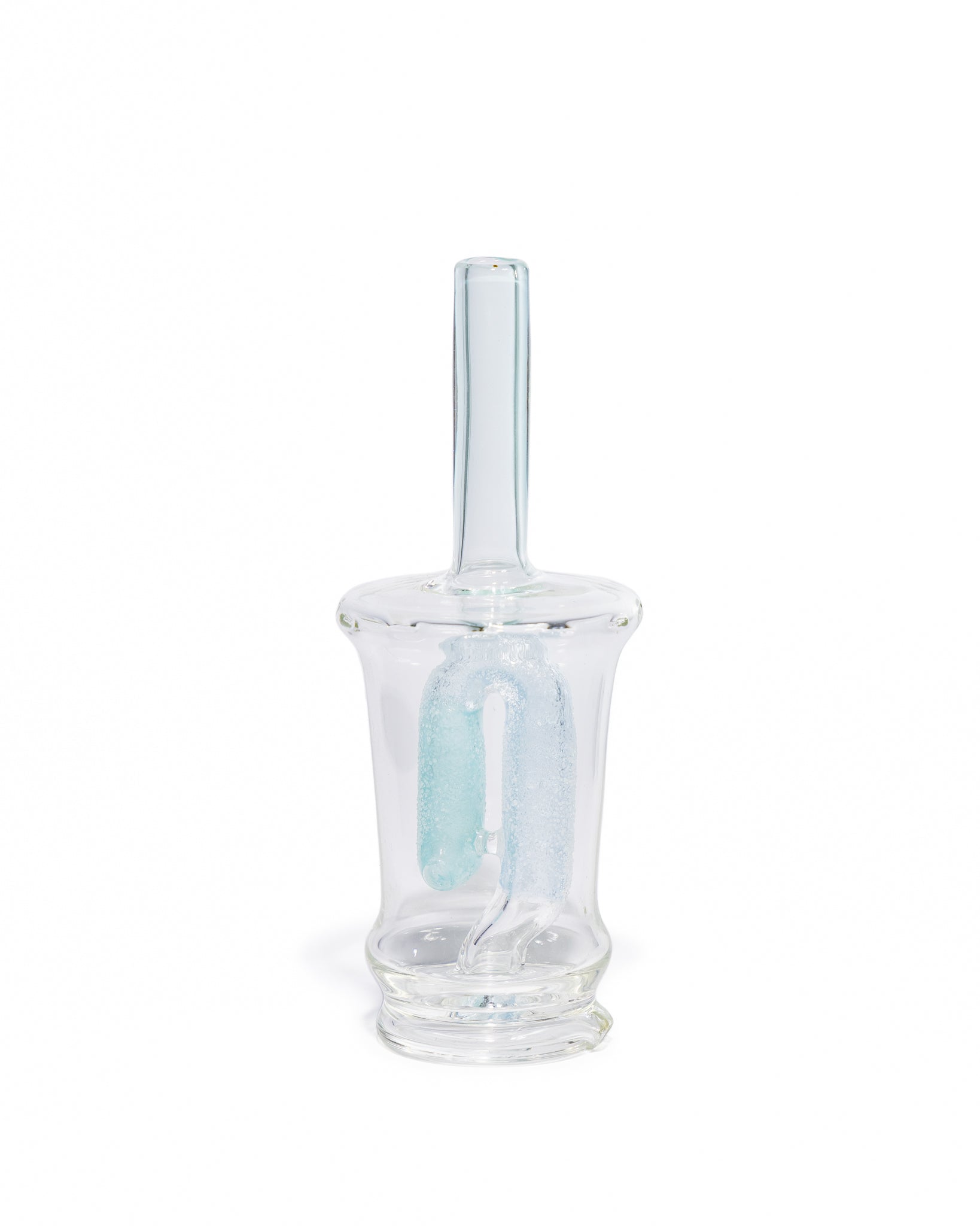 Emperial Glass - Sour Worm Cup Puffco Attachment - Handmix Blue & Aqua