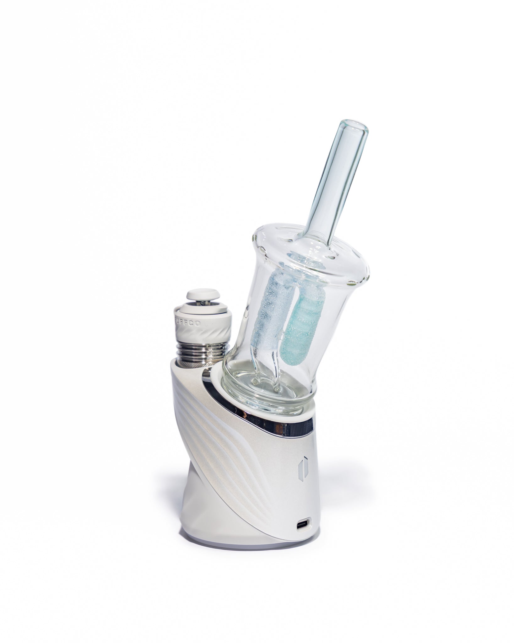 Emperial Glass - Sour Worm Cup Puffco Attachment - Handmix Blue & Aqua