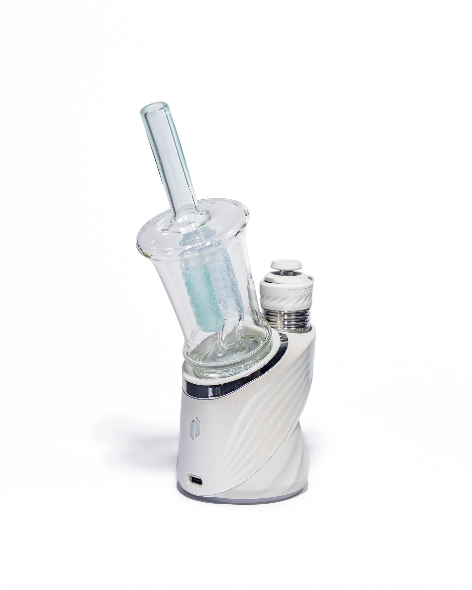 Emperial Glass - Sour Worm Cup Puffco Attachment - Handmix Blue & Aqua
