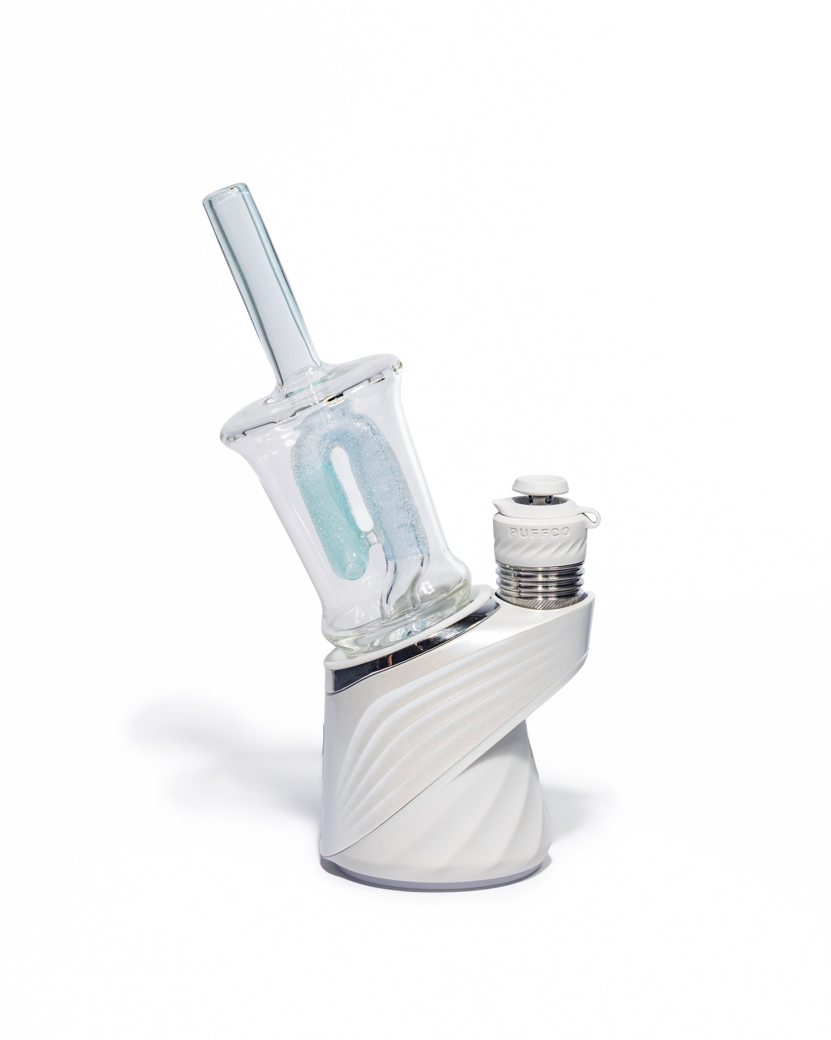 Emperial Glass - Sour Worm Cup Puffco Attachment - Handmix Blue & Aqua