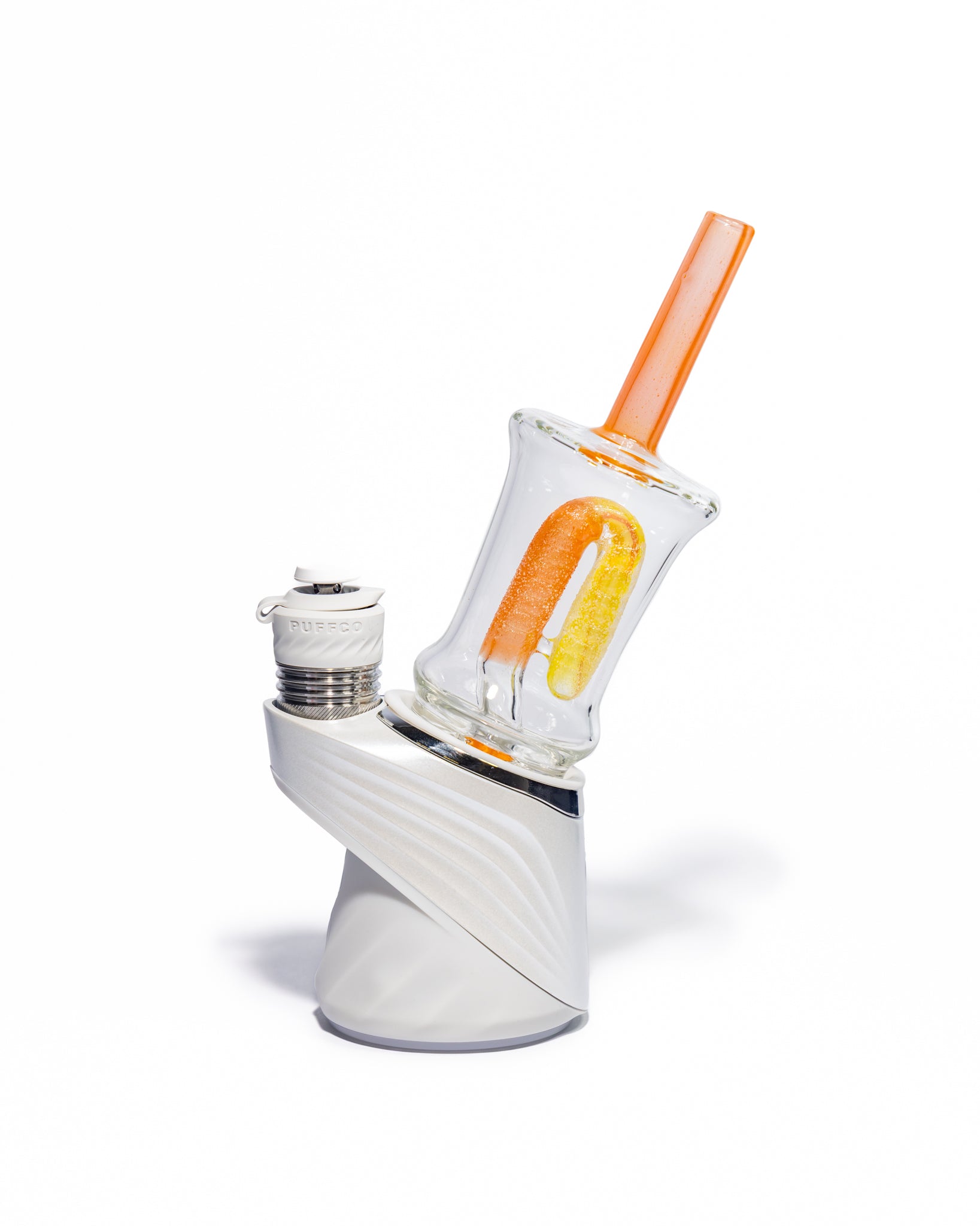 Emperial Glass - Sour Worm Cup Puffco Attachment - Cad Orange & Cad Yellow