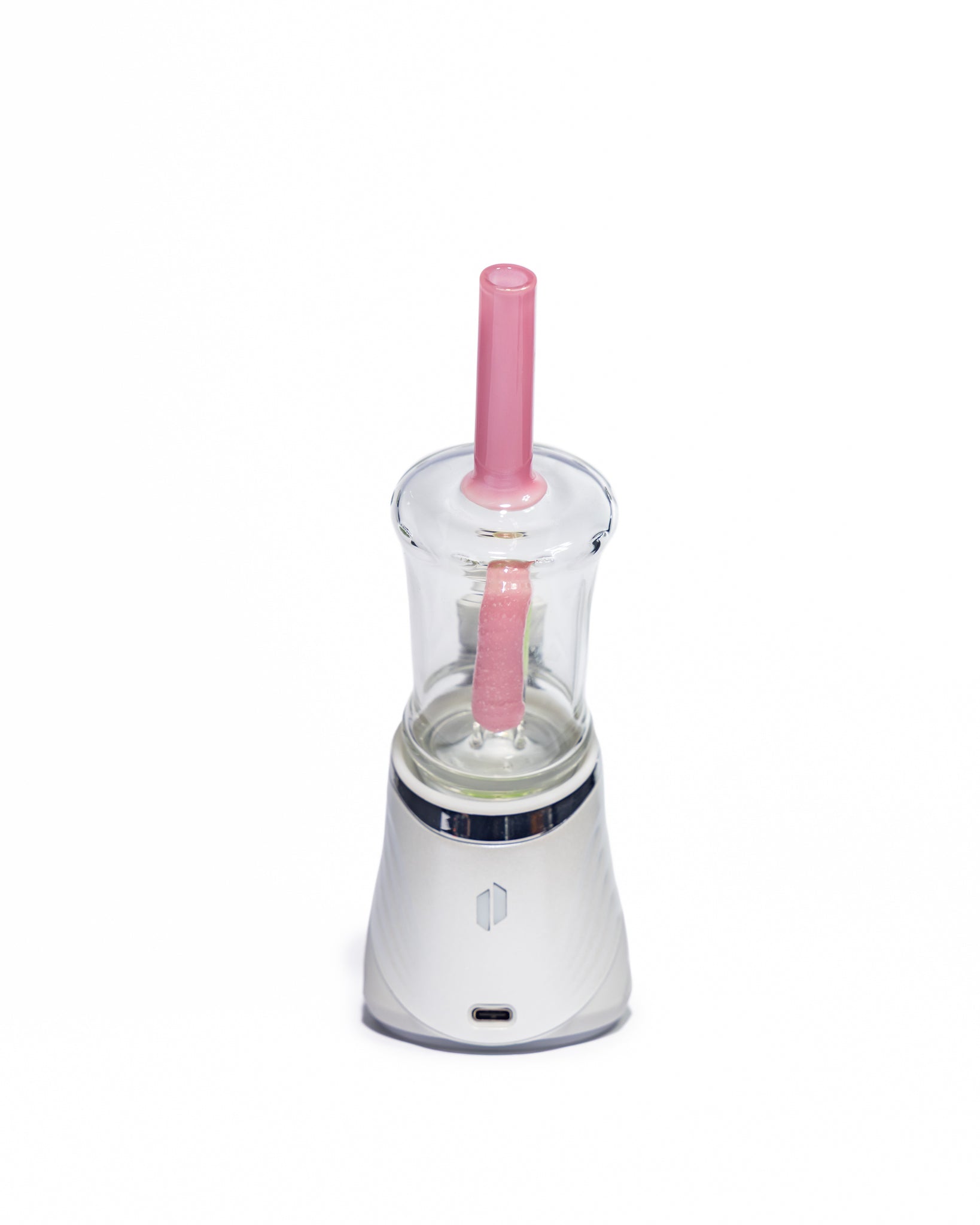 Emperial Glass - Sour Worm Cup Puffco Attachment - Handmix Pink & Slyme